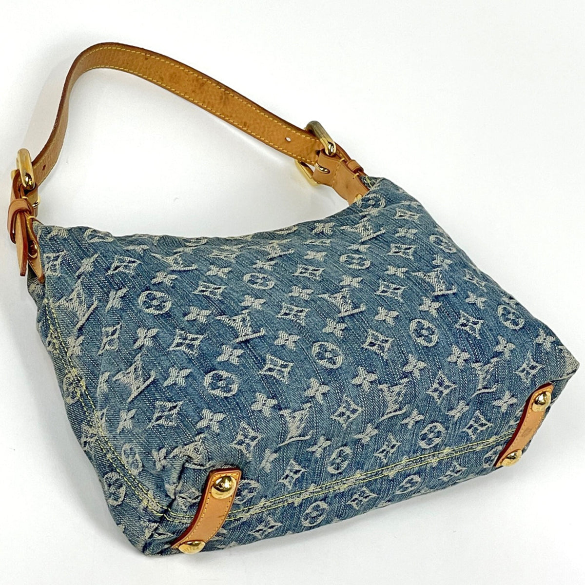 Louis Vuitton Blue Monogram Denim Handbag Shoulder Bag (Pre-Owned)