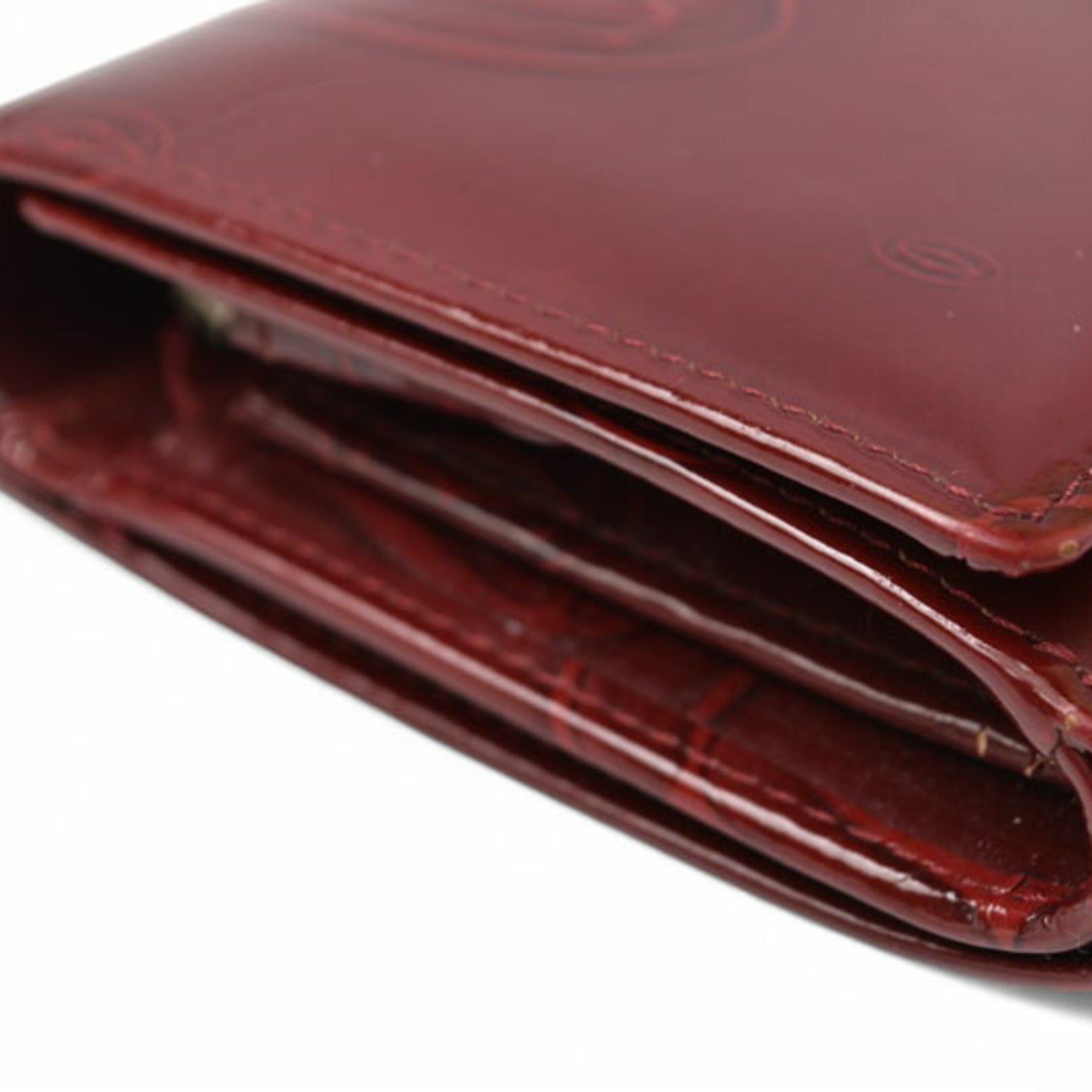 Cartier Bordeaux Leather Wallet (Bi-Fold) (Pre-Owned)
