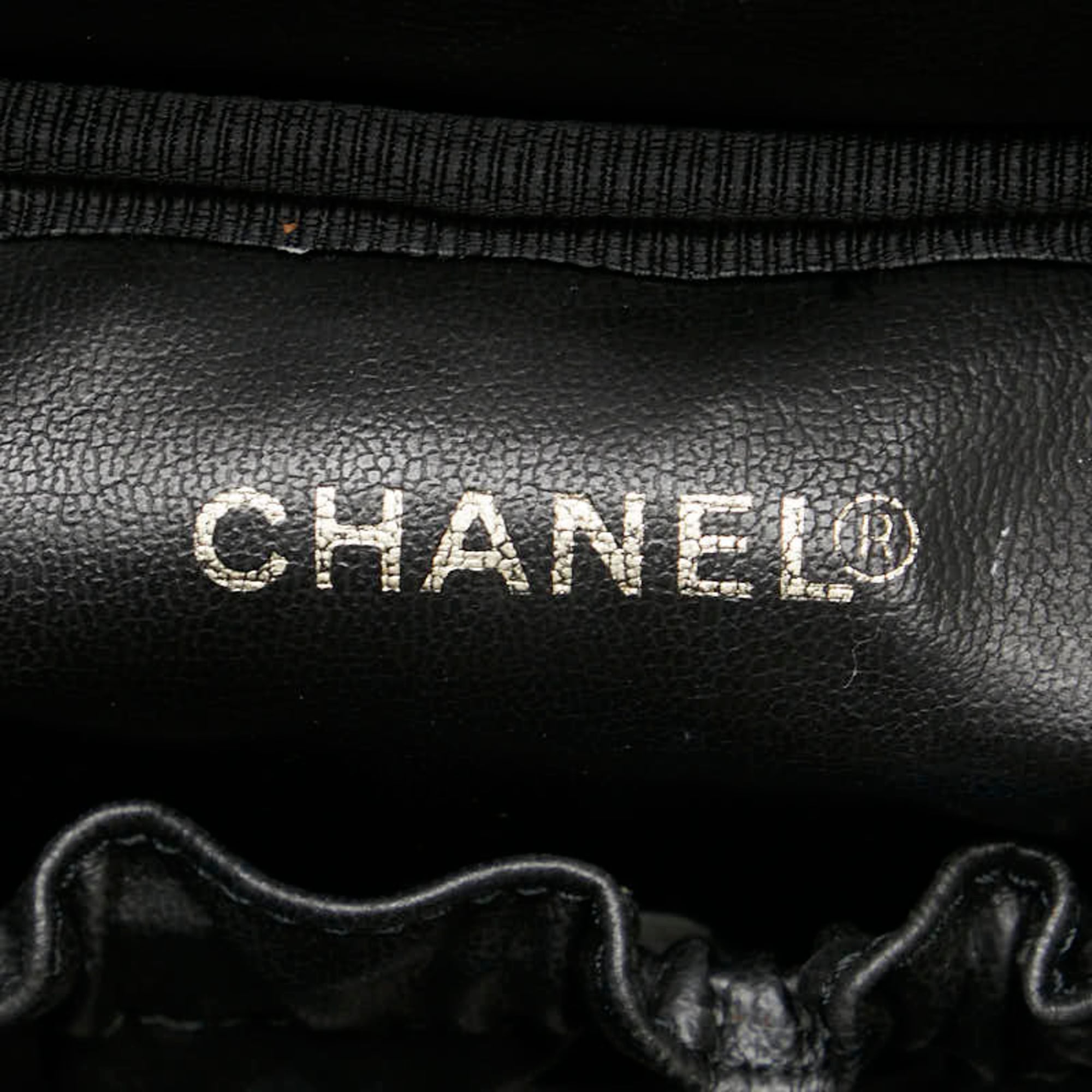 Chanel Black Grained Calfskin Vanity Bag (Pre-Owned)