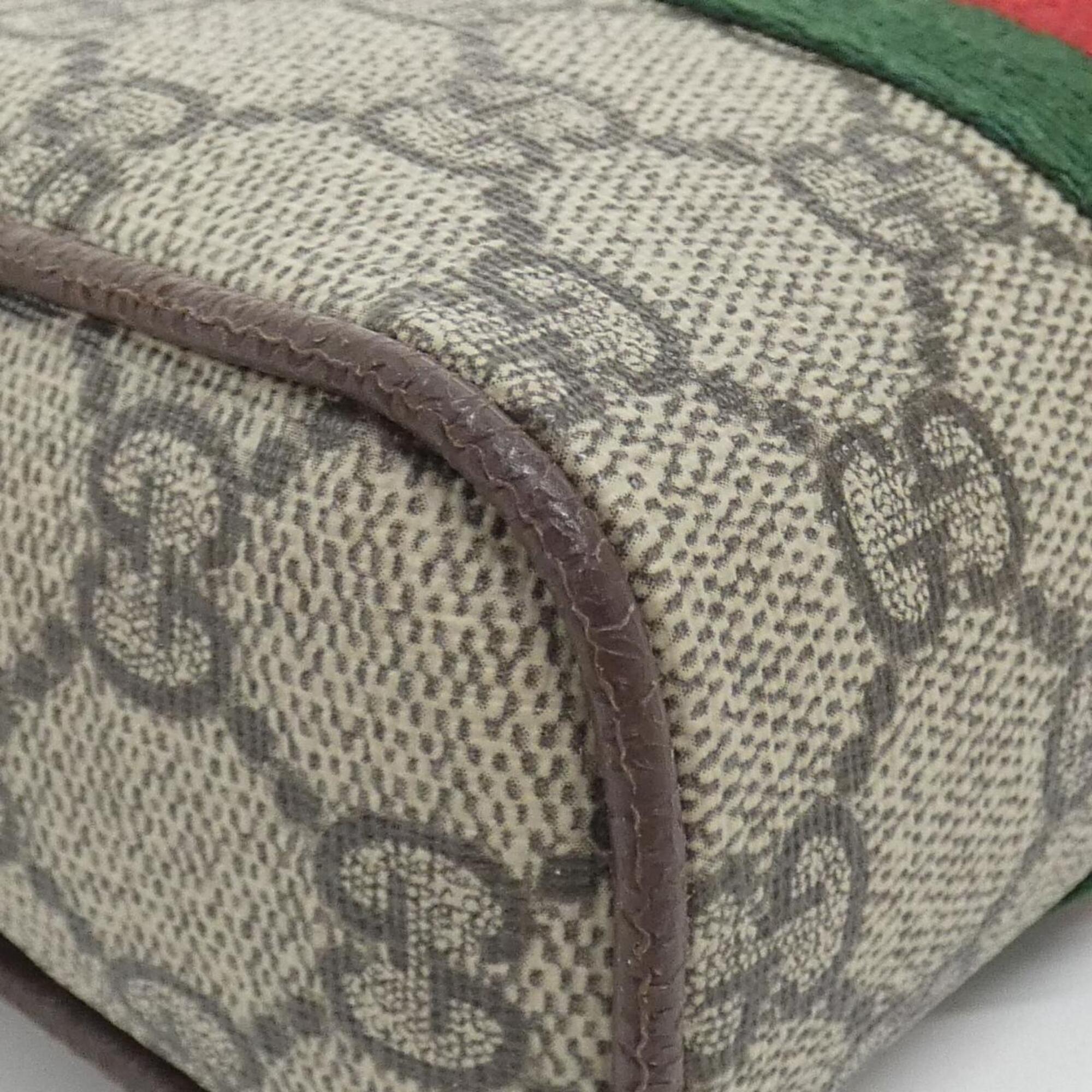 Gucci Ophidia Beige Brown Gg Supreme Canvas Shoulder Bag (Pre-Owned)