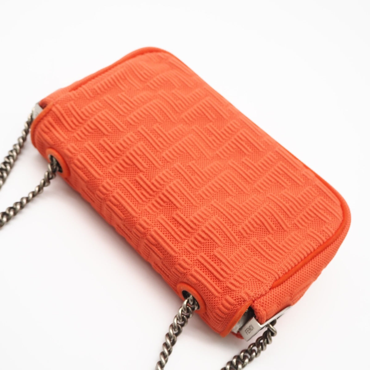 Fendi Orange Canvas Shoulder Bag (Pre-Owned)