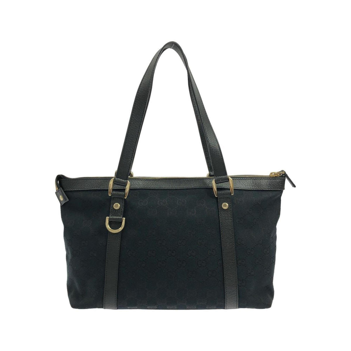 Gucci Black Gg Canvas Handbag (Pre-Owned)