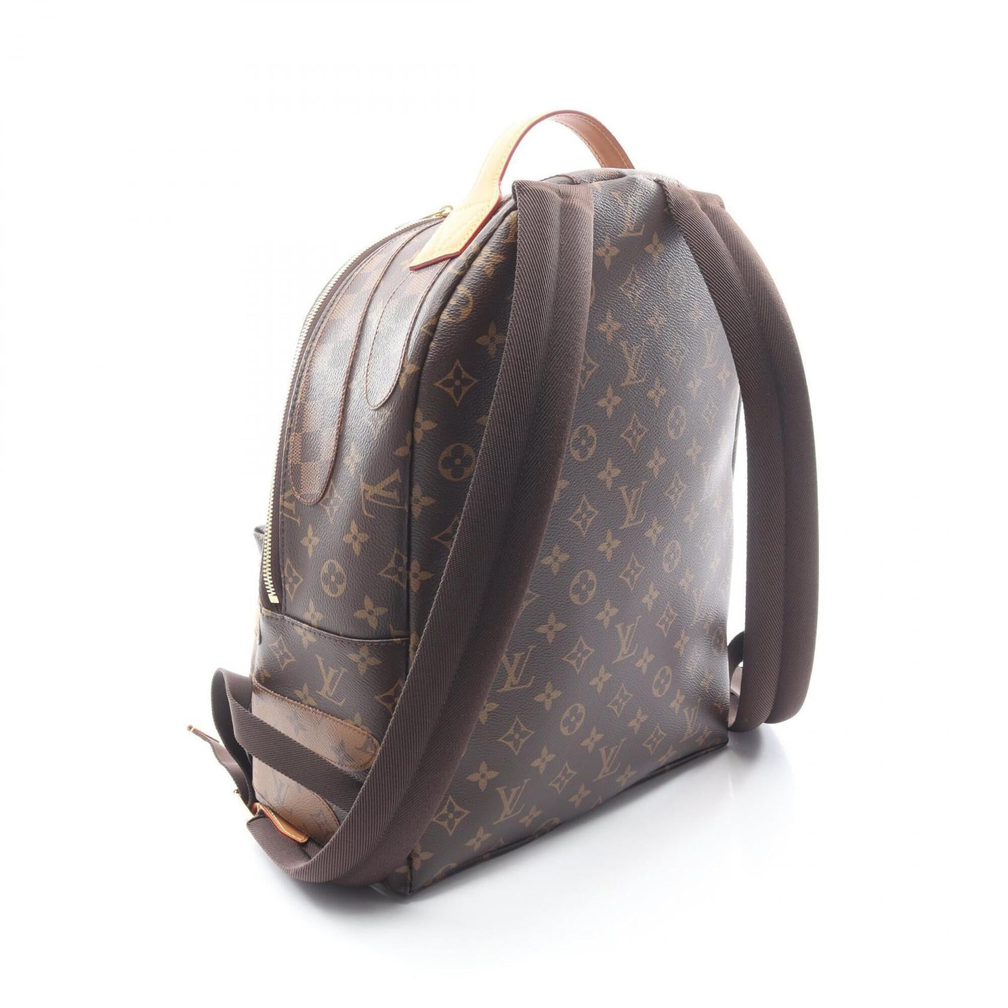 Louis Vuitton Brown Coated Canvas Leather Backpack (Pre-Owned)
