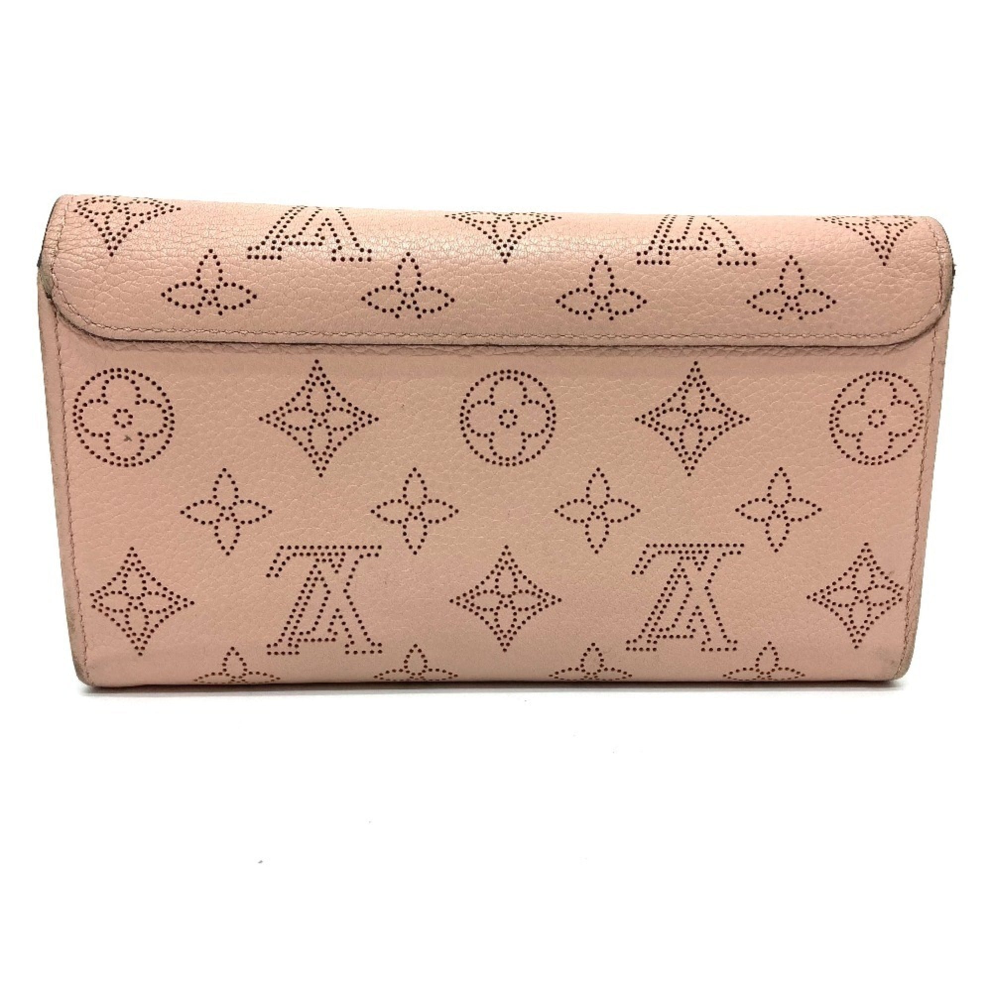 Louis Vuitton Magnolia Pink Mahina Leather Long Wallet (Bi-Fold) (Pre-Owned)