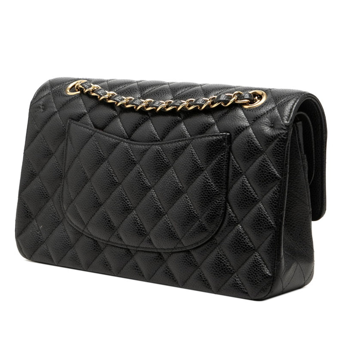 Chanel Matelasse Black Grained Calfskin Shoulder Bag (Pre-Owned)