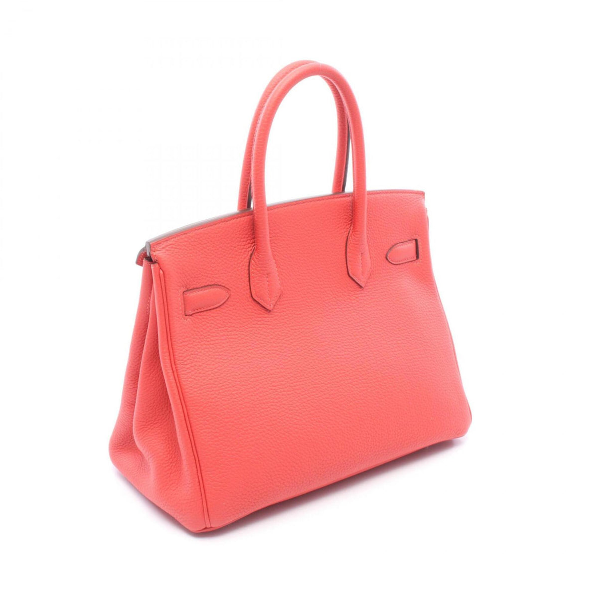 Hermes Red Color Togo Leather Leather Handbag (Pre-Owned)