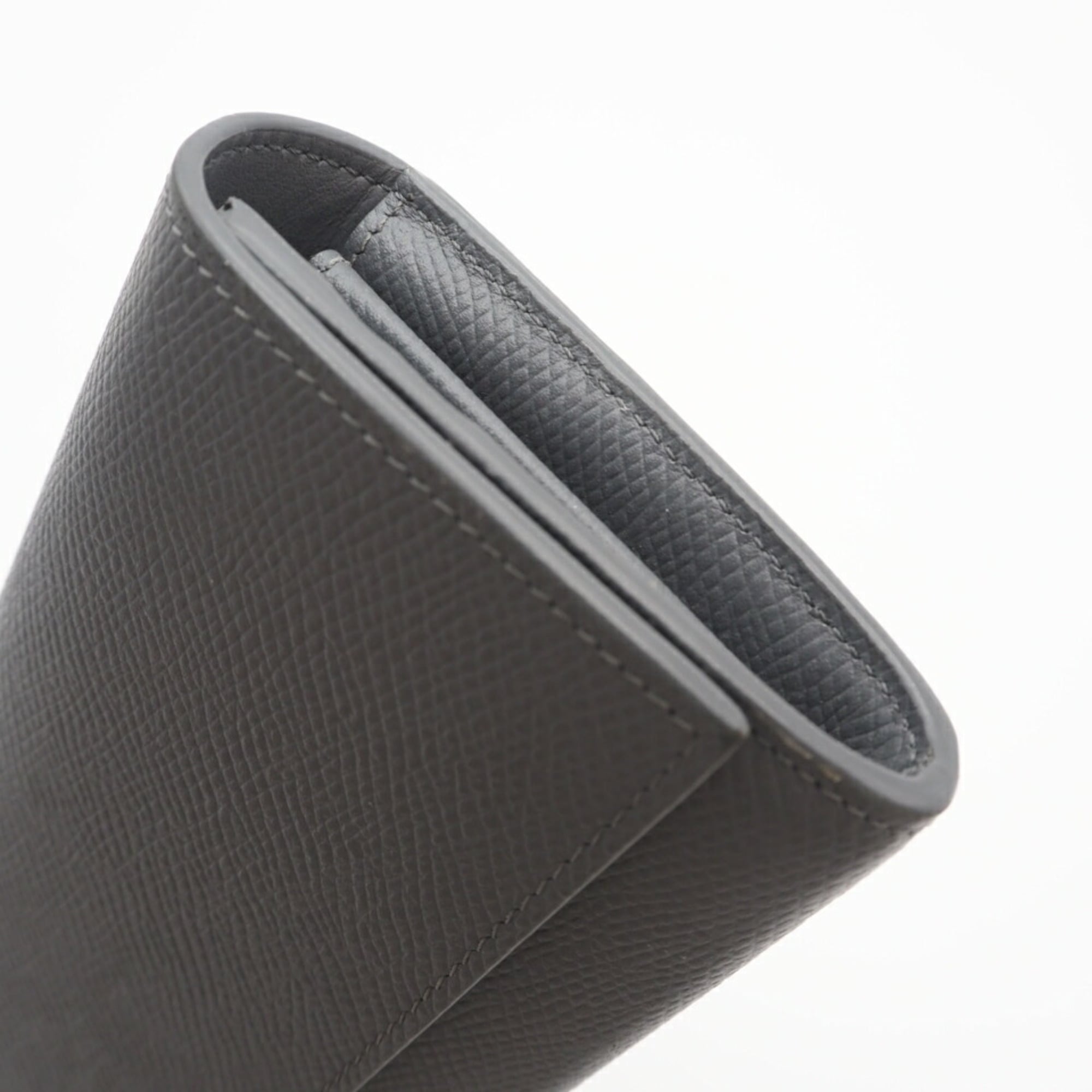Celine Gray Leather Long Wallet (Bi-Fold) (Pre-Owned)