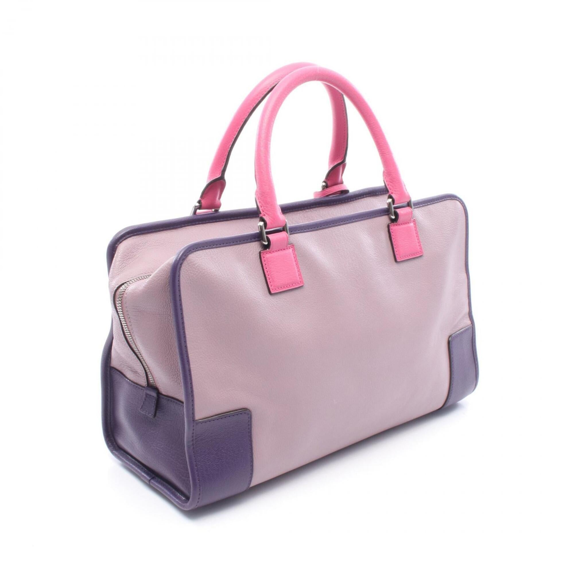 Loewe Pink Purple Leather Handbag (Pre-Owned)