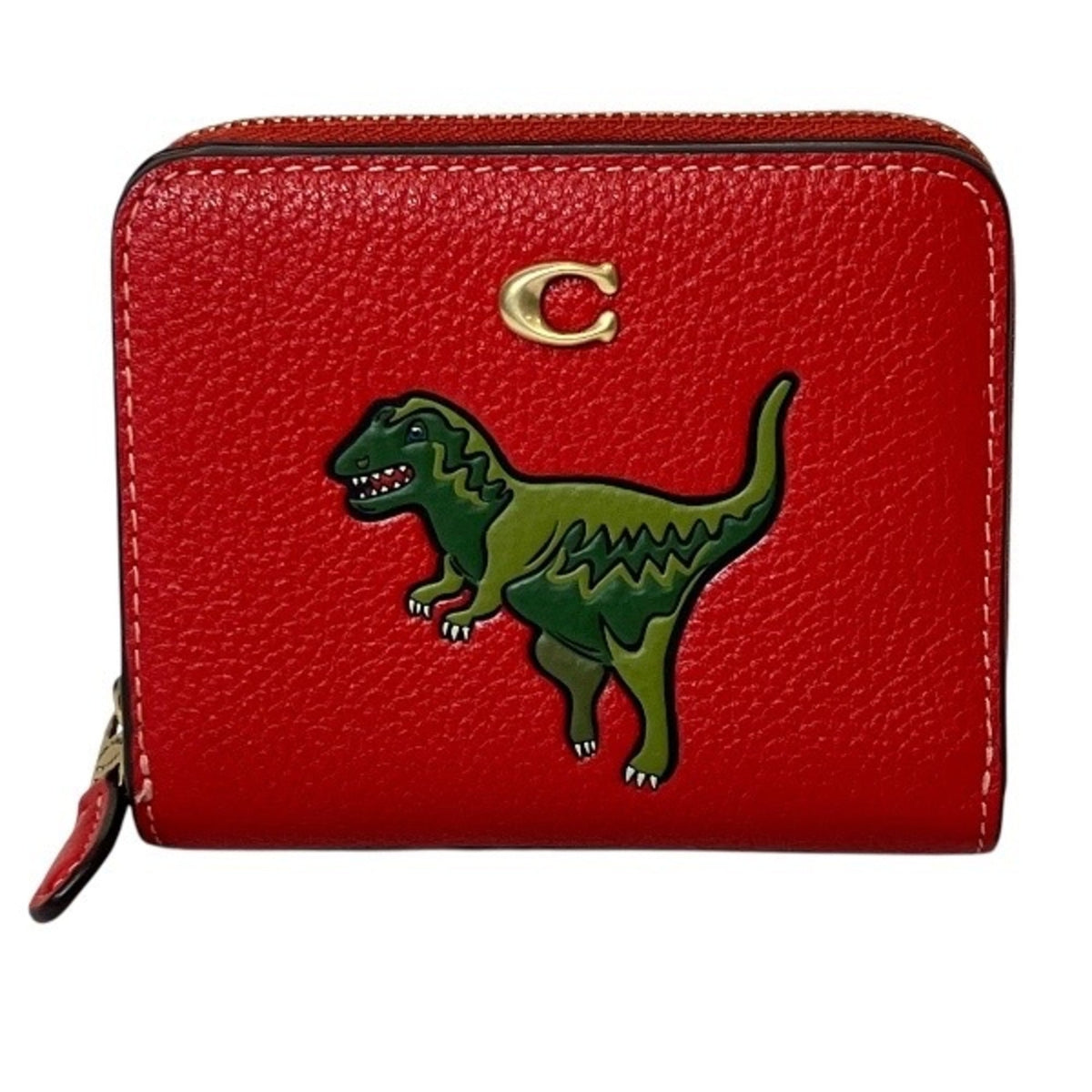 Coach Red Color Leather Wallet (Bi-Fold) (Pre-Owned)