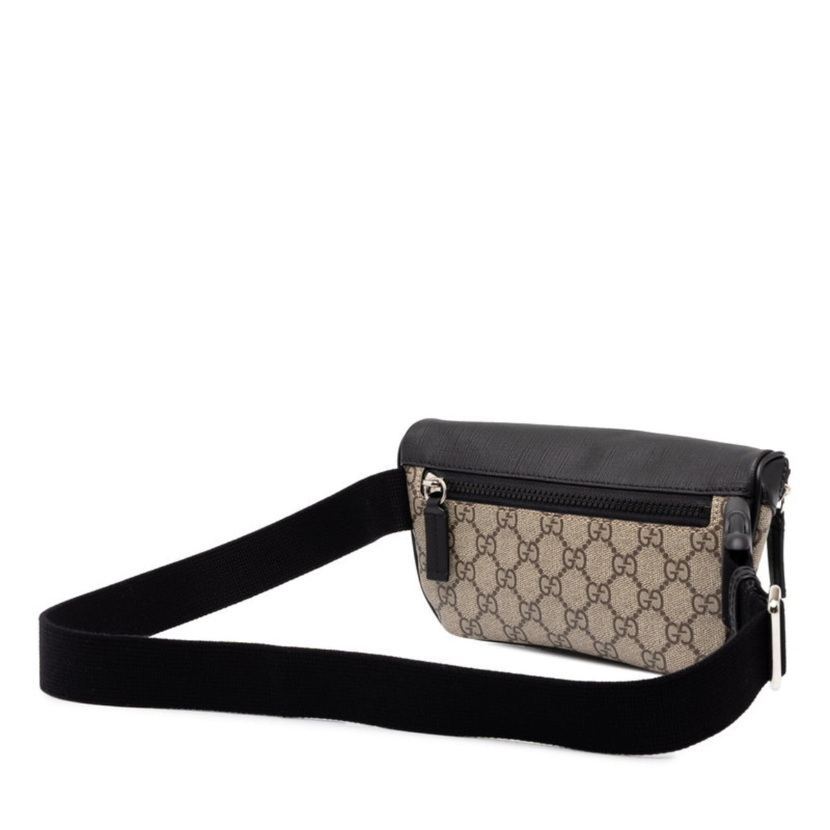 Gucci Beige Black Pvc Leather Fanny Pack Sling Bag (Pre-Owned)