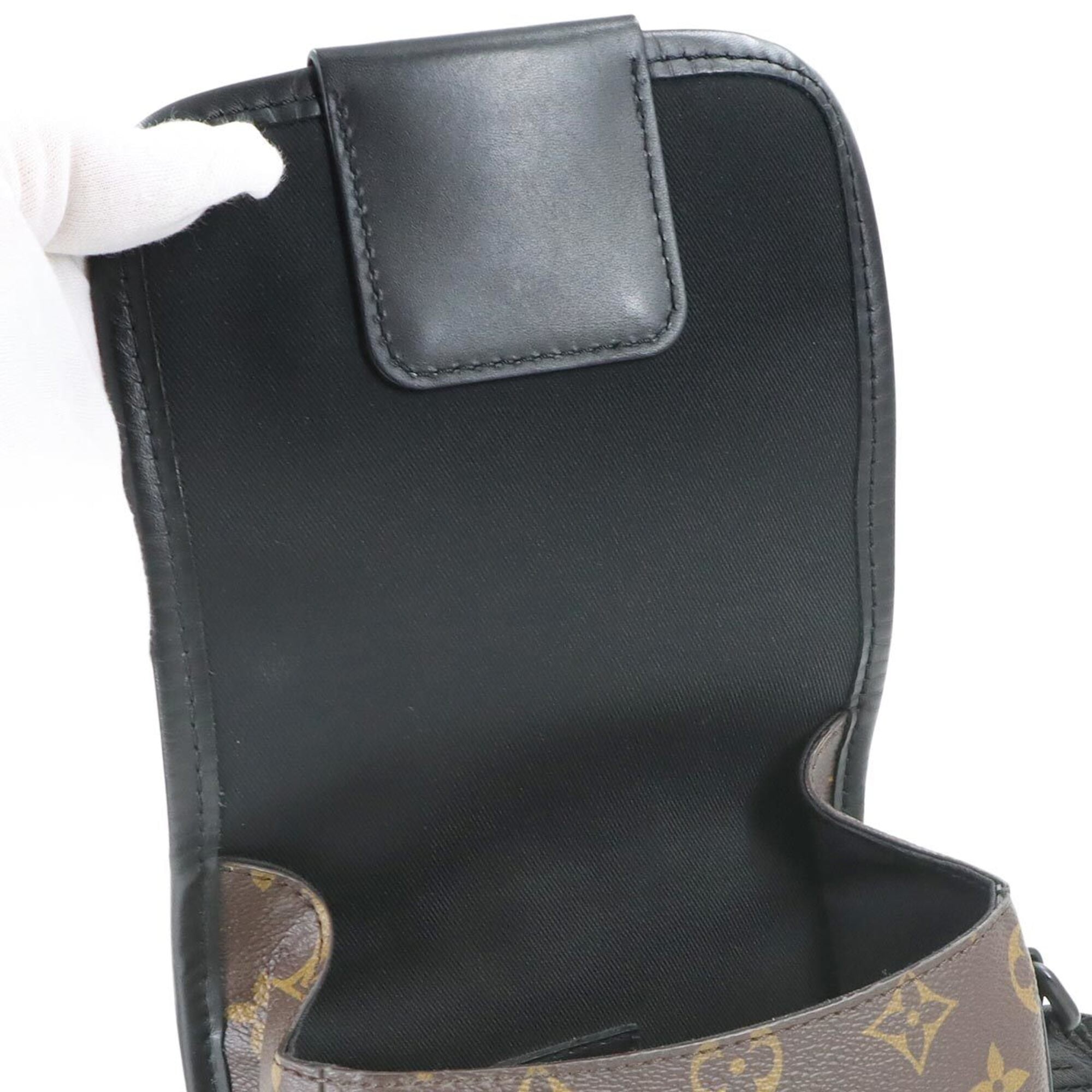 Louis Vuitton Black Brown Monogram Macassar Monogram Messenger Bag Shoulder Bag (Pre-Owned)