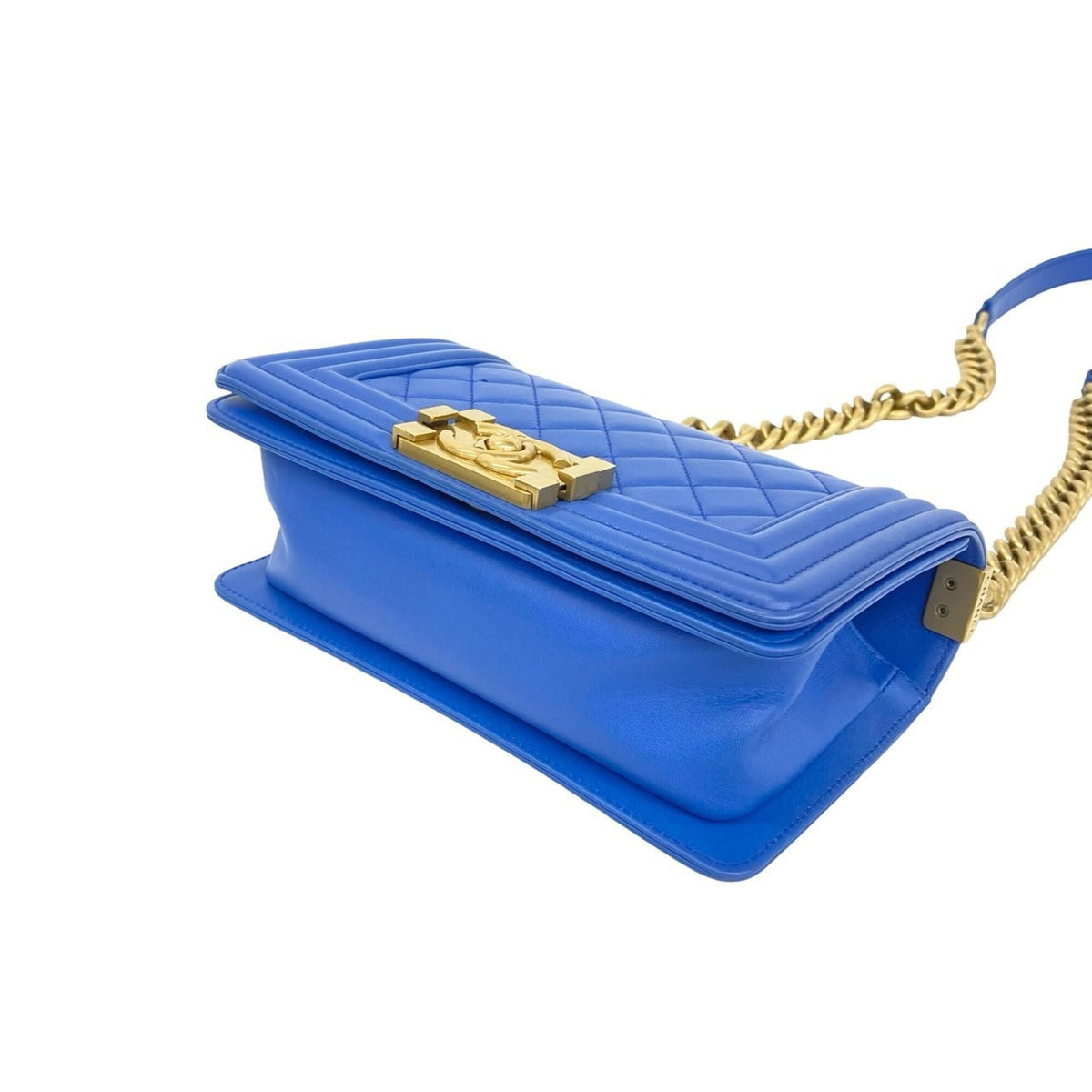 Chanel Blue Leather Shoulder Bag (Pre-Owned)