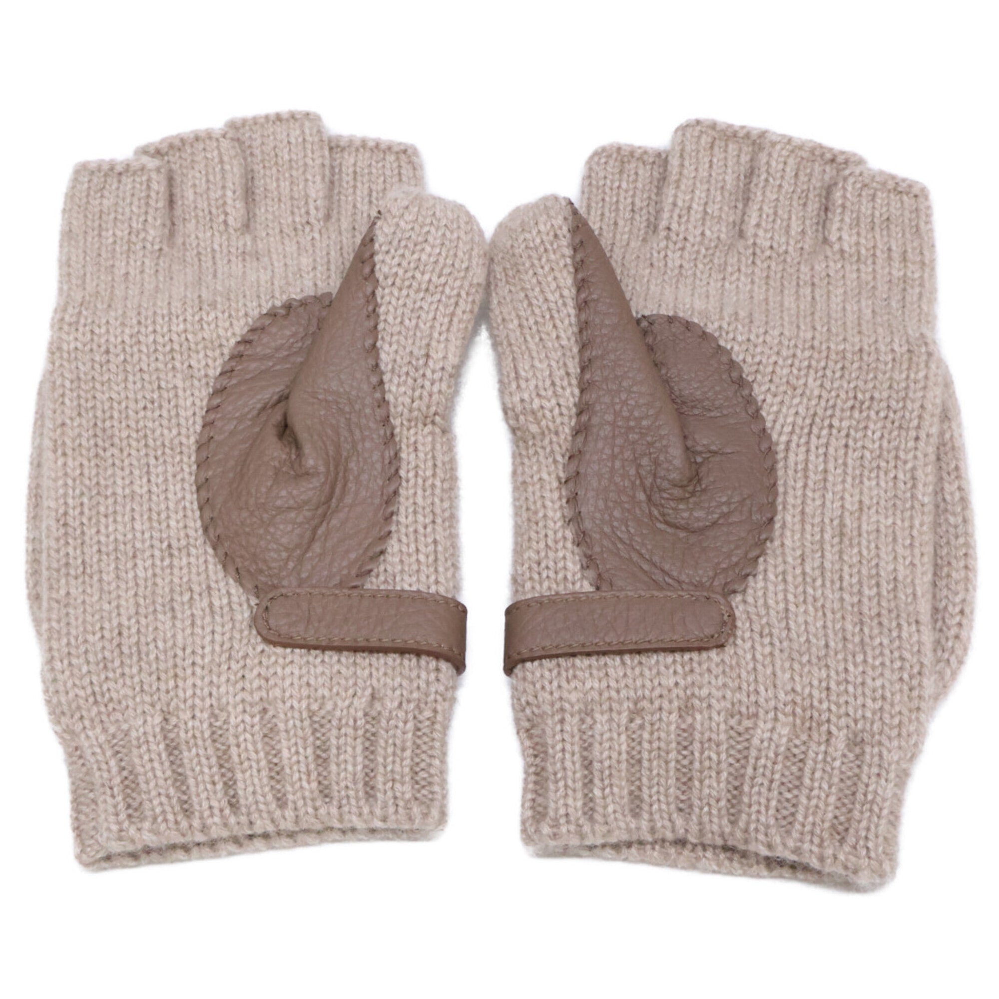 Hermes Beige Cashmere Mittens (Pre-Owned)