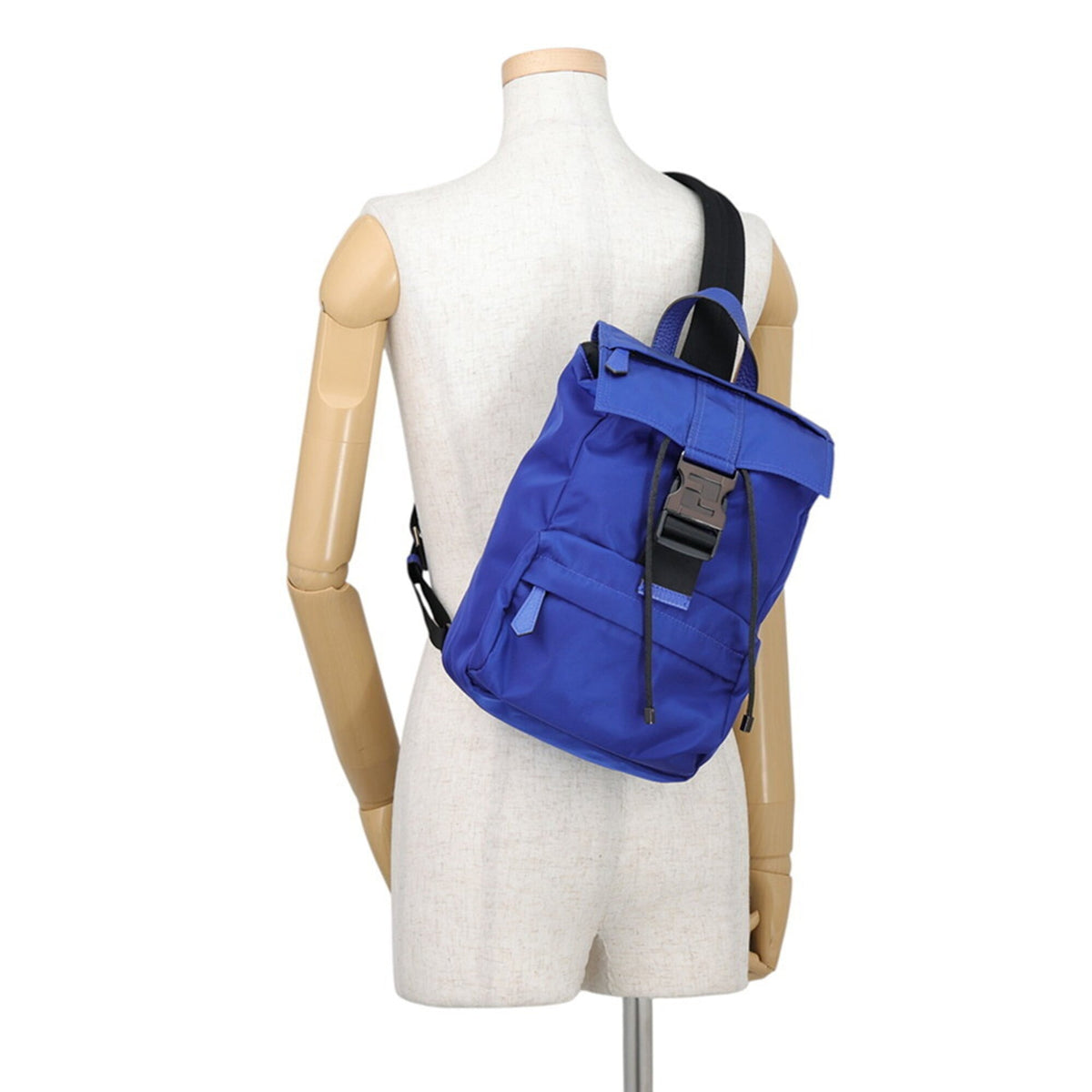 Fendi Black Blue Nylon Sling Bag (Pre-Owned)
