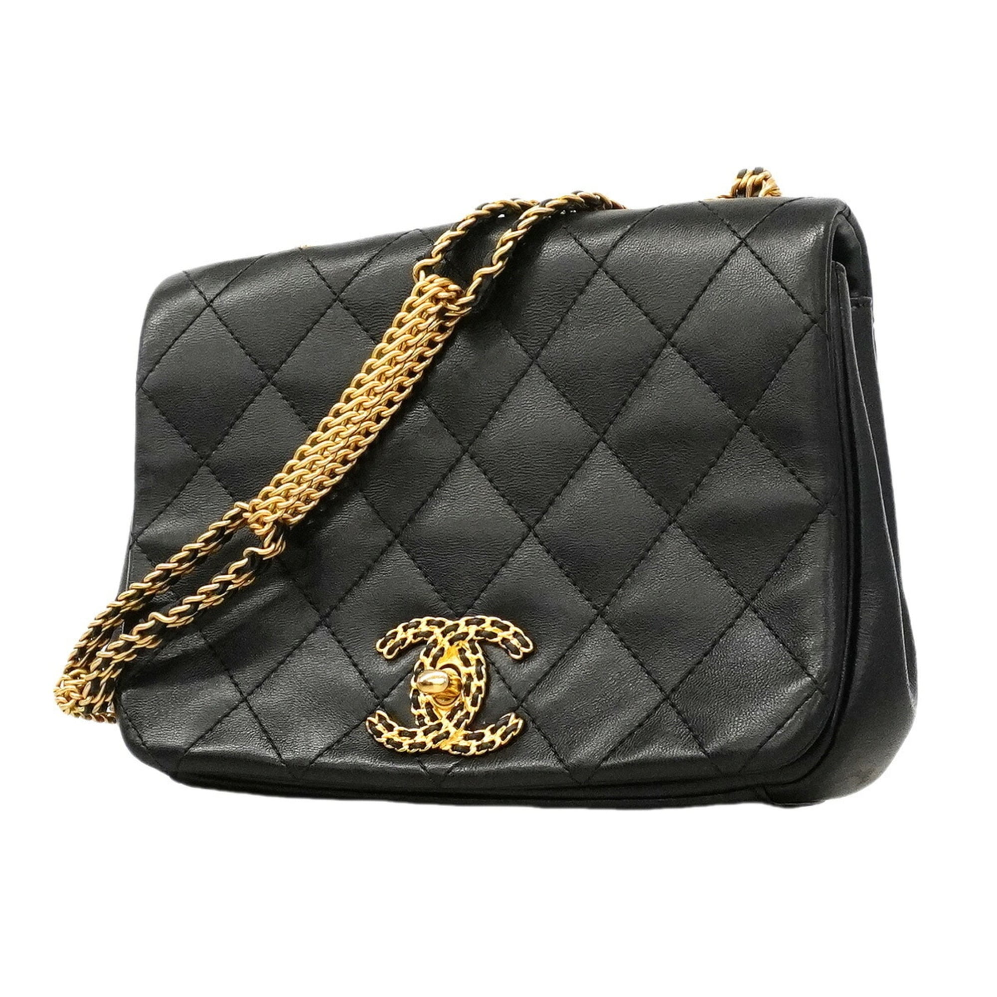Chanel Black Leather Shoulder Bag (Pre-Owned)