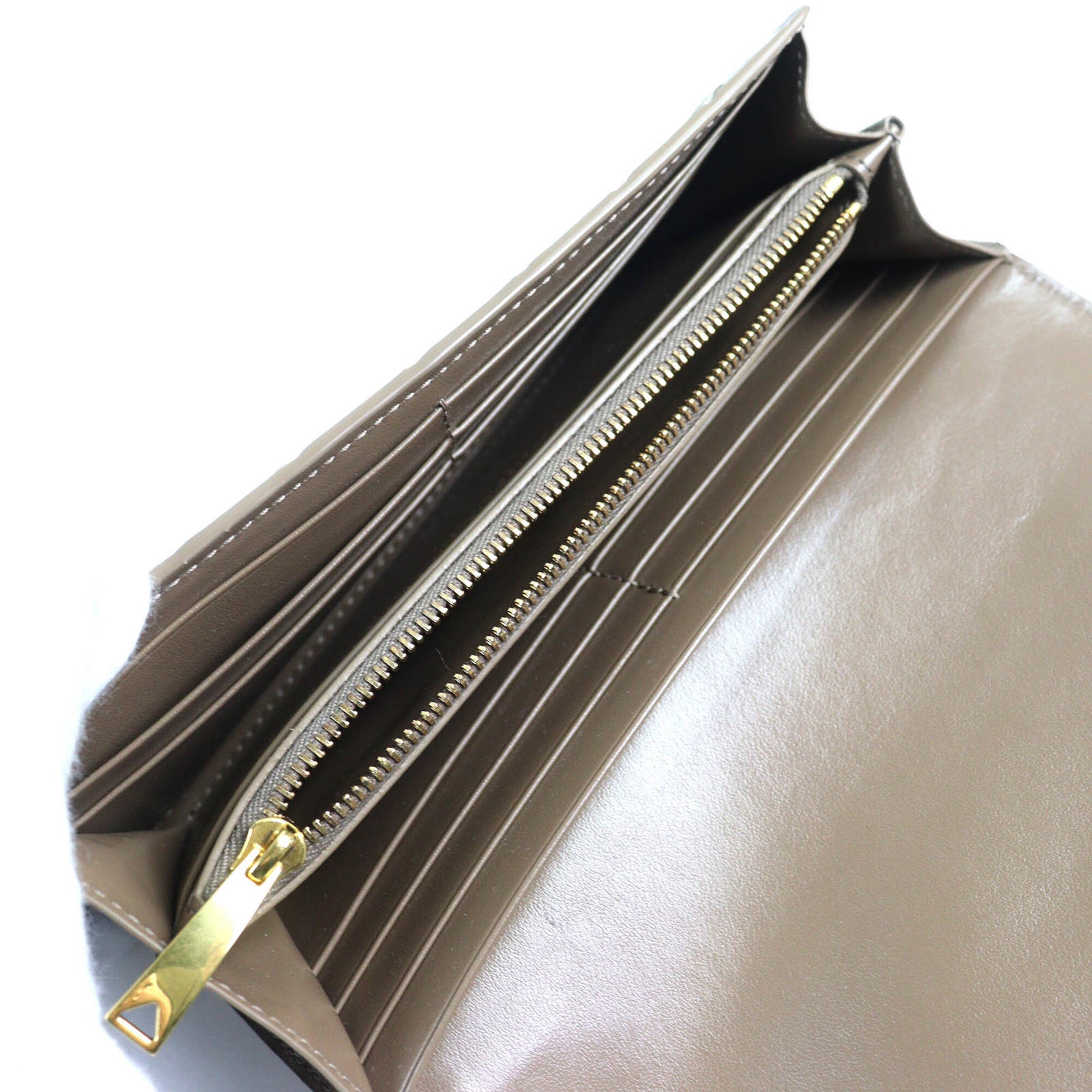 Bottega Veneta Brown Leather Long Wallet (Bi-Fold) (Pre-Owned)