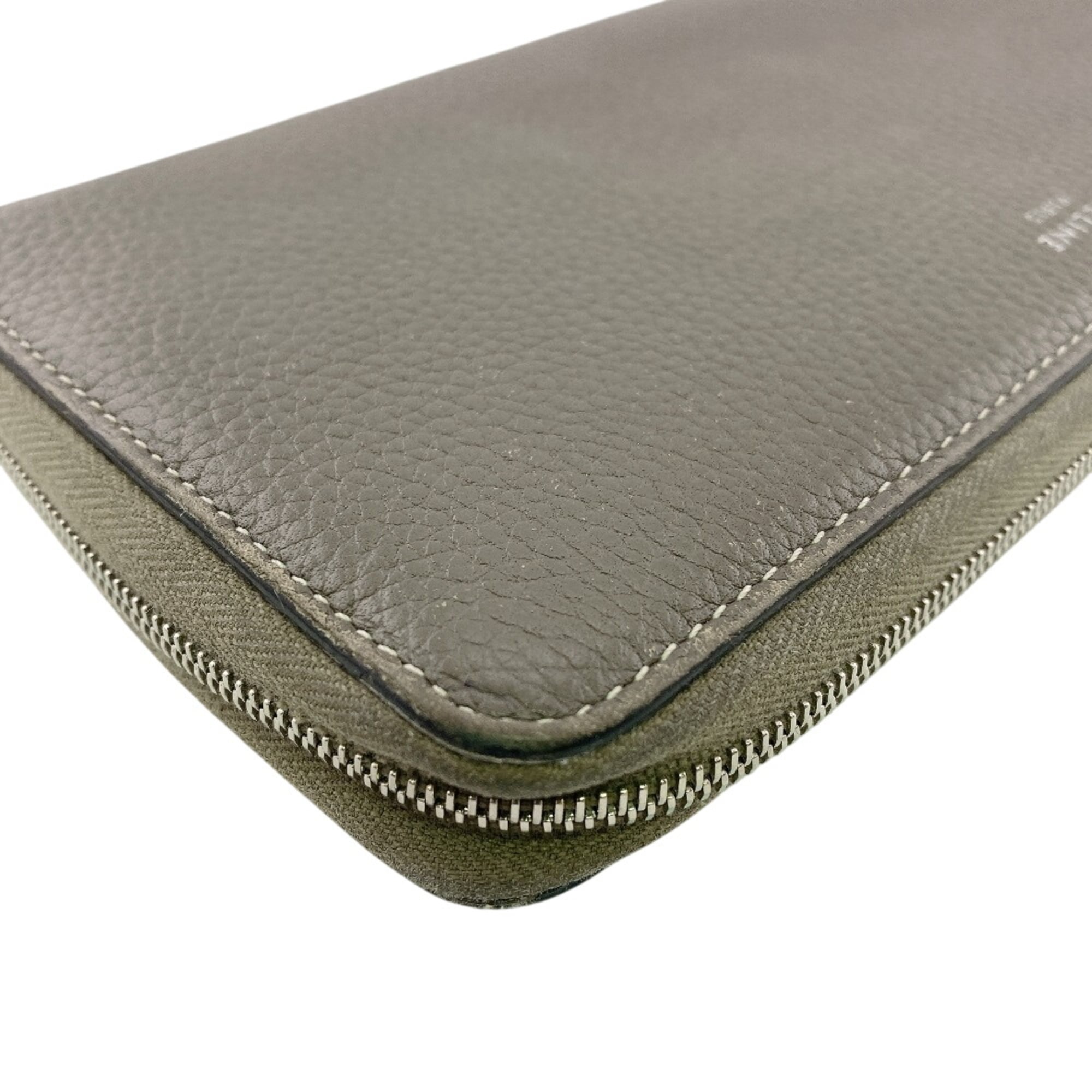 Celine Gray Yellow Leather Long Wallet (Bi-Fold) (Pre-Owned)