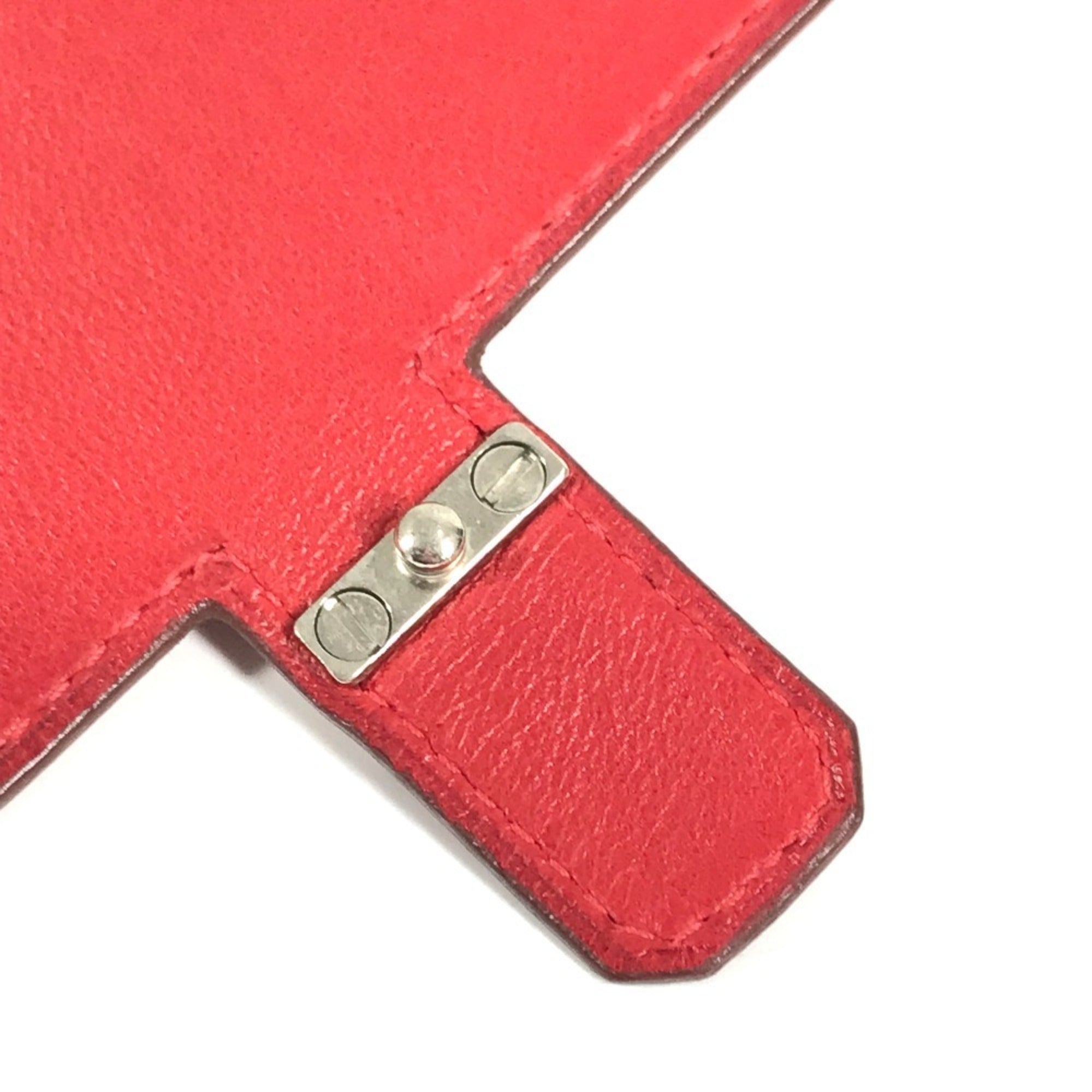 Hermes Amelie Red Color Leather Pochette Shoulder Bag (Pre-Owned)