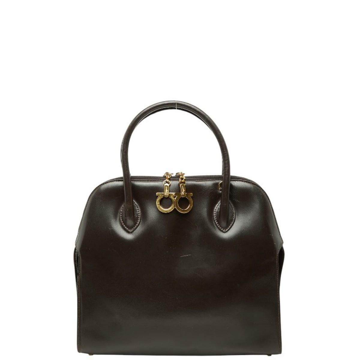 Salvatore Ferragamo Brown Leather Handbag (Pre-Owned)