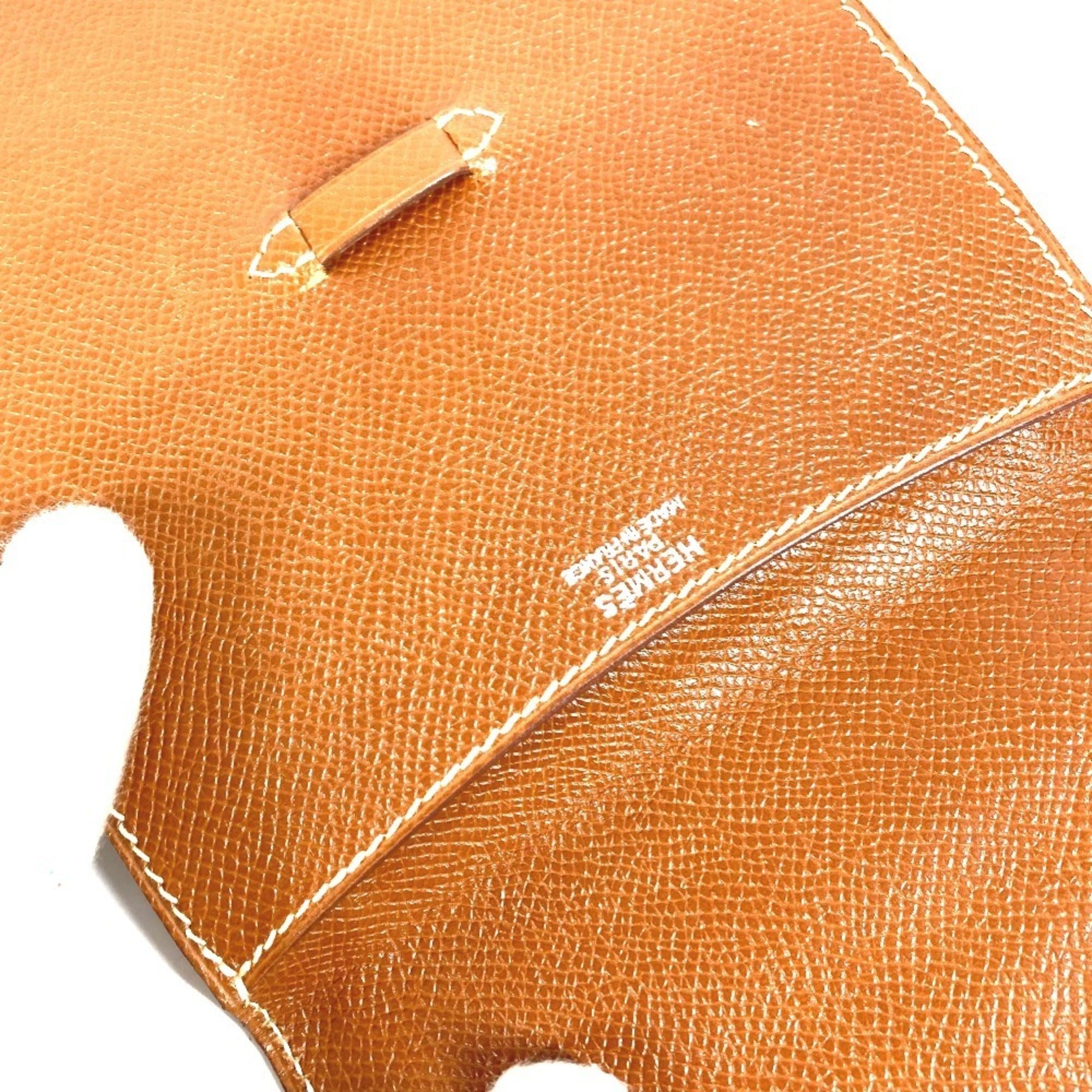 Hermes Brown Leather Pochette Shoulder Bag (Pre-Owned)