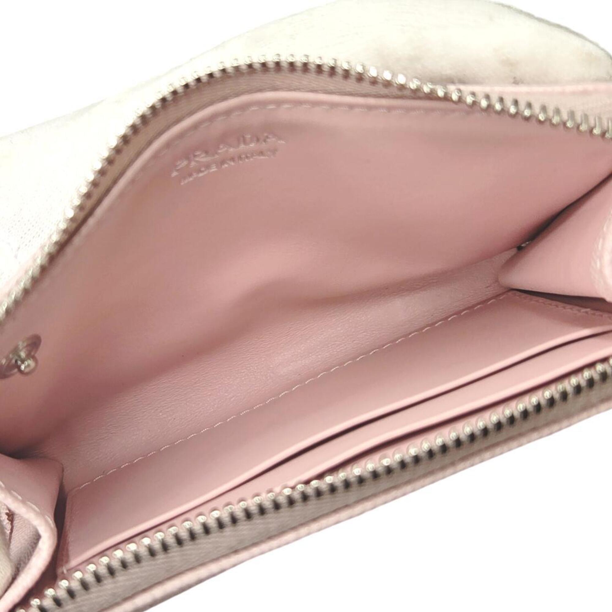 Prada Saffiano Light Pink Leather Coin Purse/Coin Case (Pre-Owned)