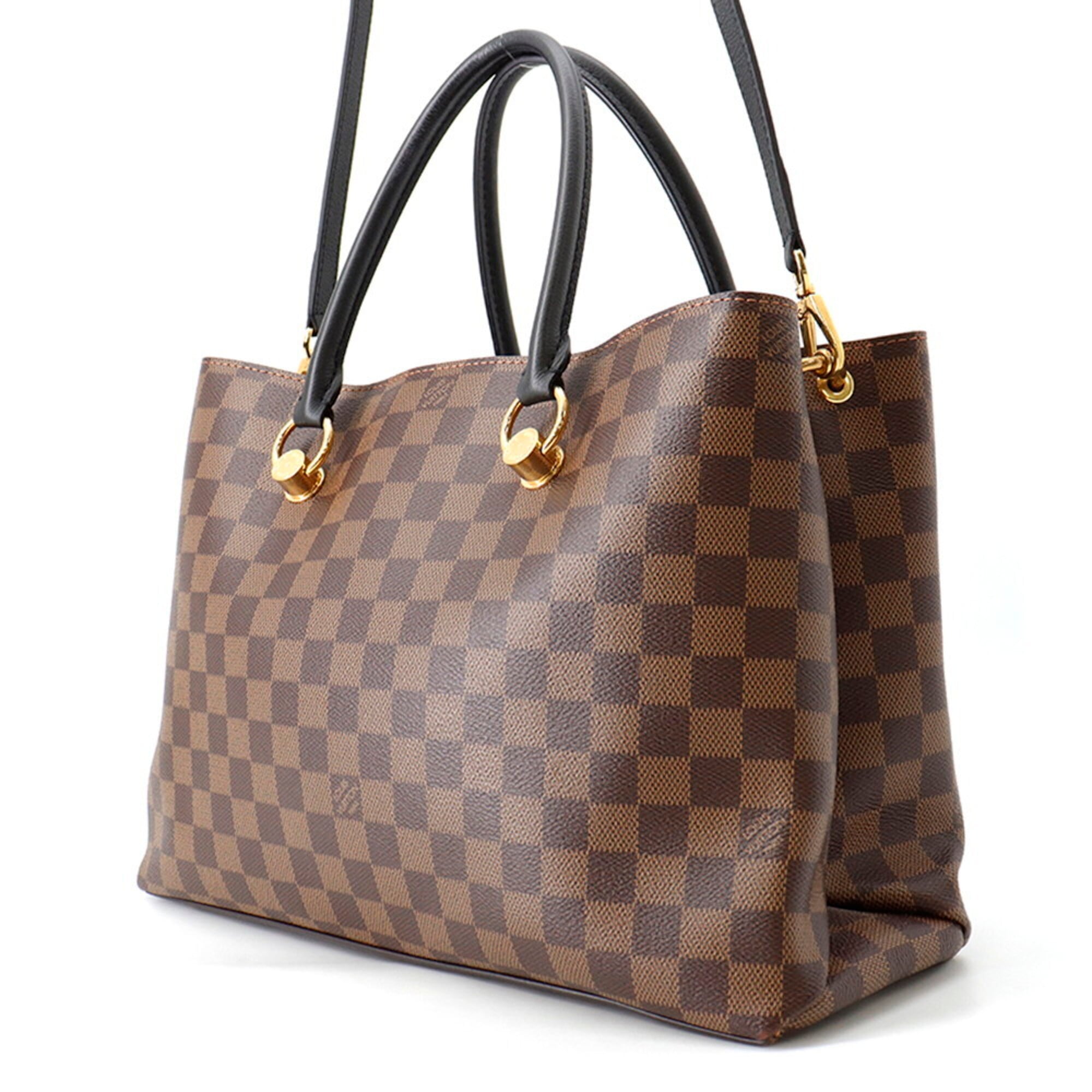 Louis Vuitton Damier Damier Canvas Ebene Noir Handbag Shoulder Bag (Pre-Owned)