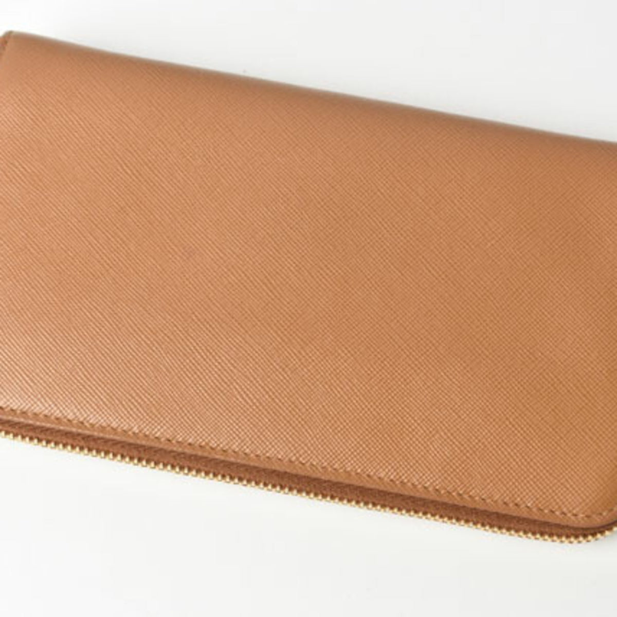 Prada Brown Saffiano Metal Wallet (Bi-Fold) (Pre-Owned)