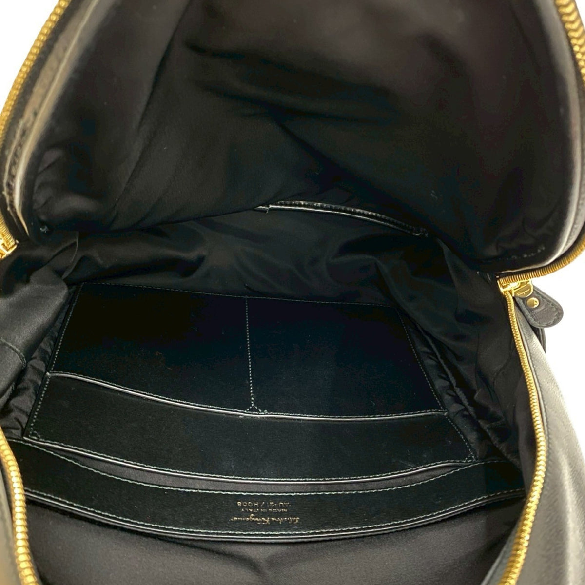 Salvatore Ferragamo Black Leather Backpack (Pre-Owned)