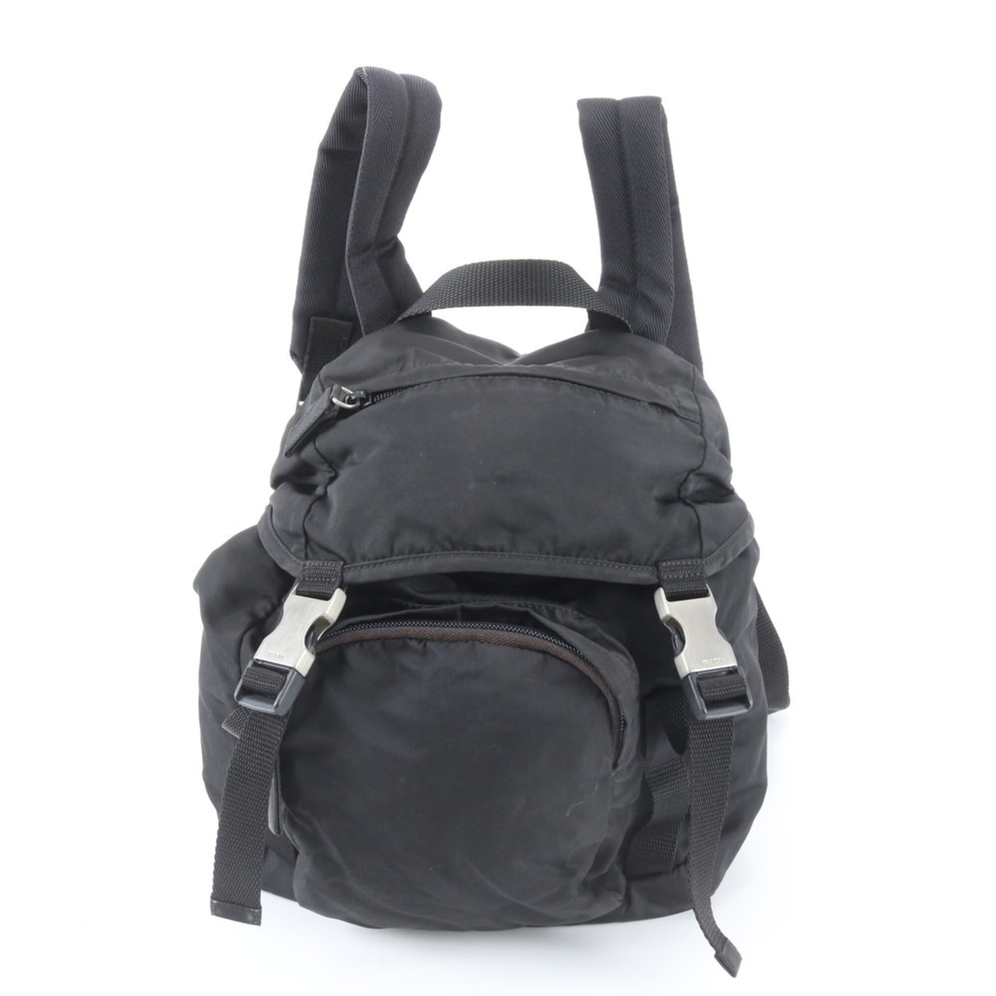 Prada Black Nylon Backpack Handbag (Pre-Owned)