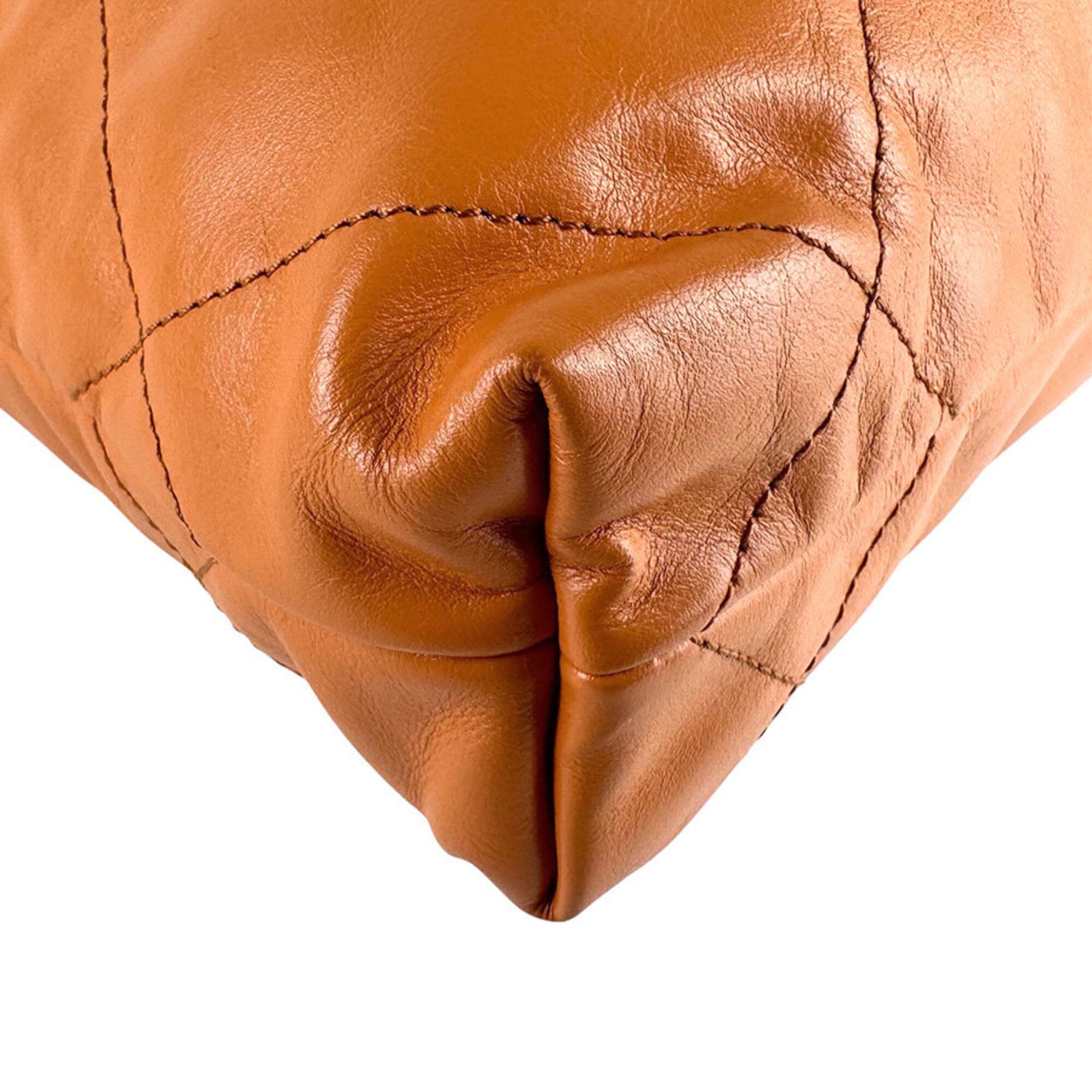 Chanel Orange Leather Shoulder Bag (Pre-Owned)