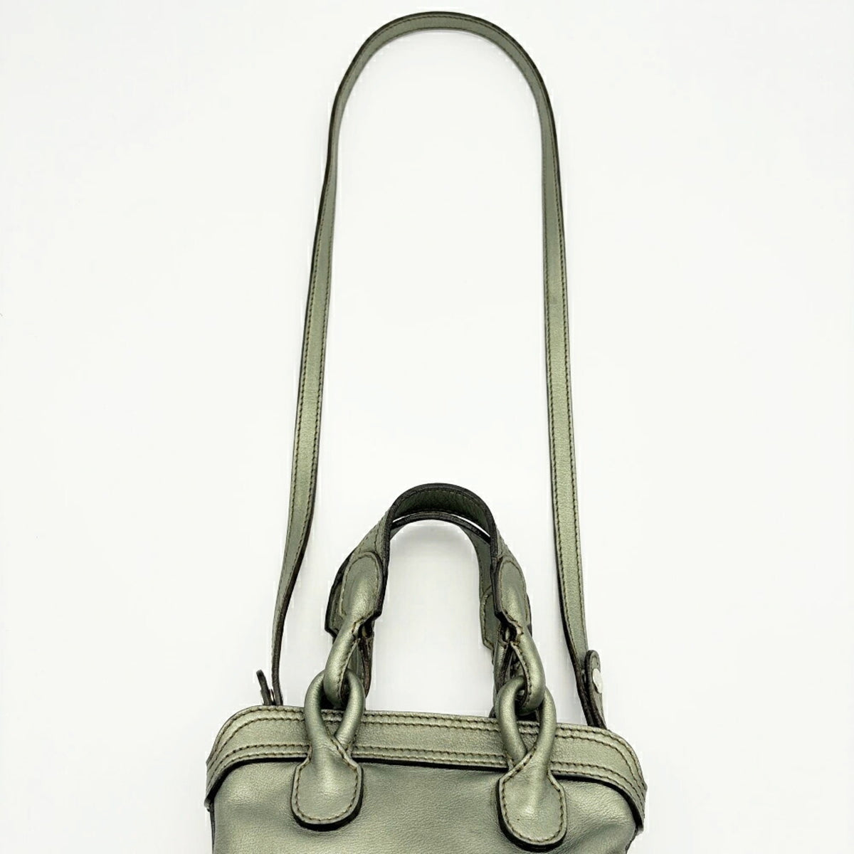 Loewe Moss Green Leather Shoulder Bag (Pre-Owned)