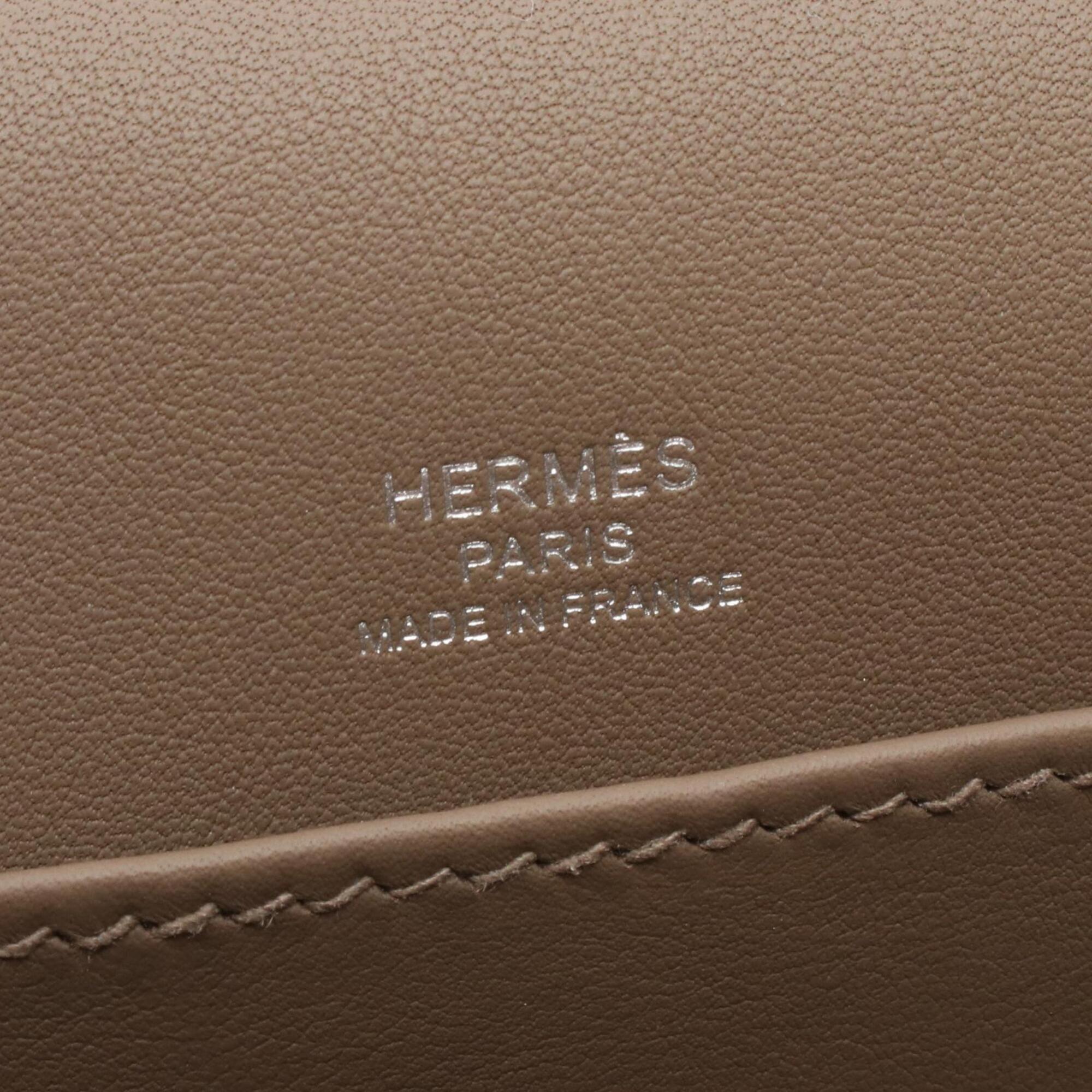 Hermes Gray Chevre Leather Shoulder Bag (Pre-Owned)