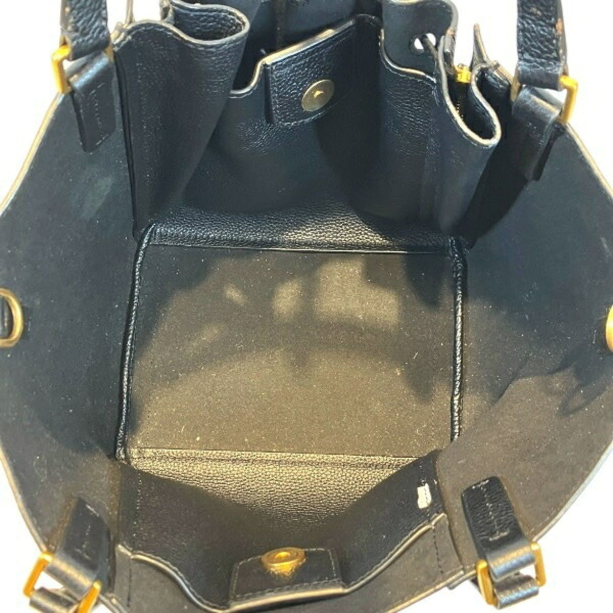 Tory Burch Black Leather Handbag Shoulder Bag (Pre-Owned)