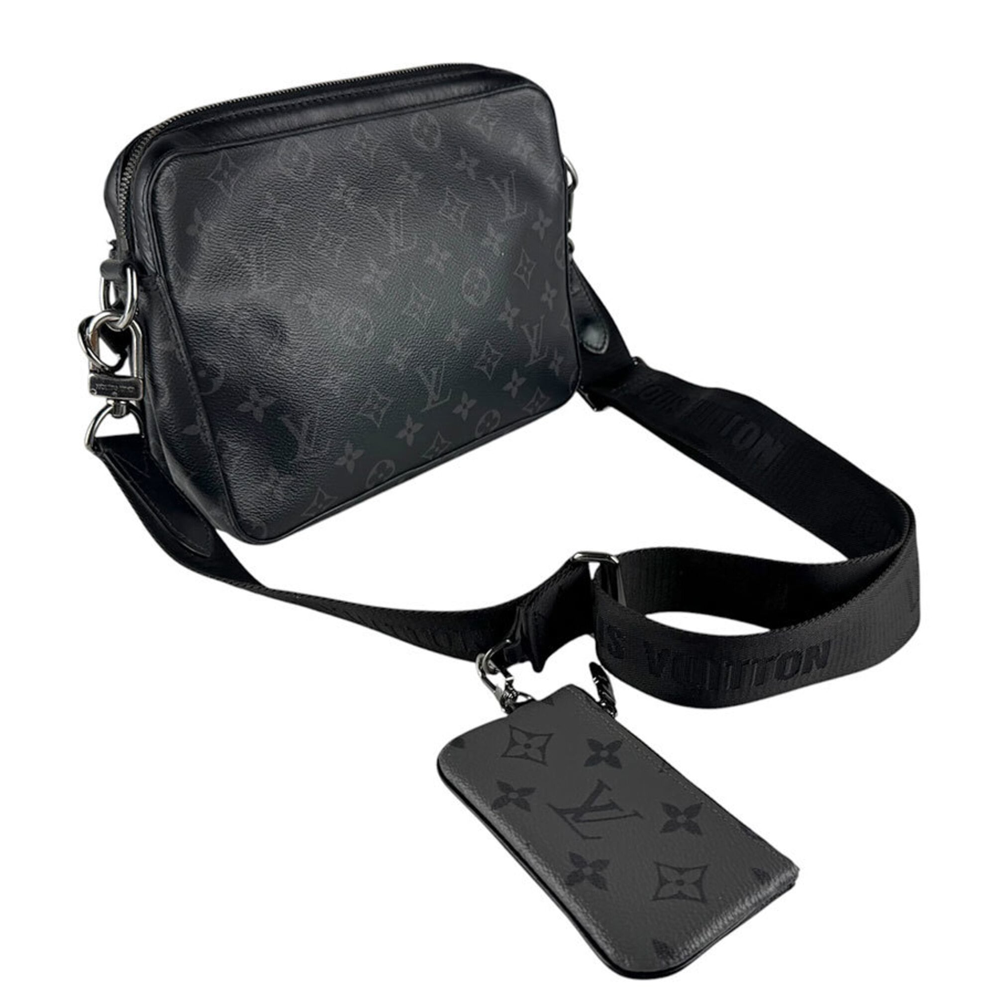 Louis Vuitton Black Gray Monogram Eclipse Monogram Eclipse Shoulder Bag (Pre-Owned)