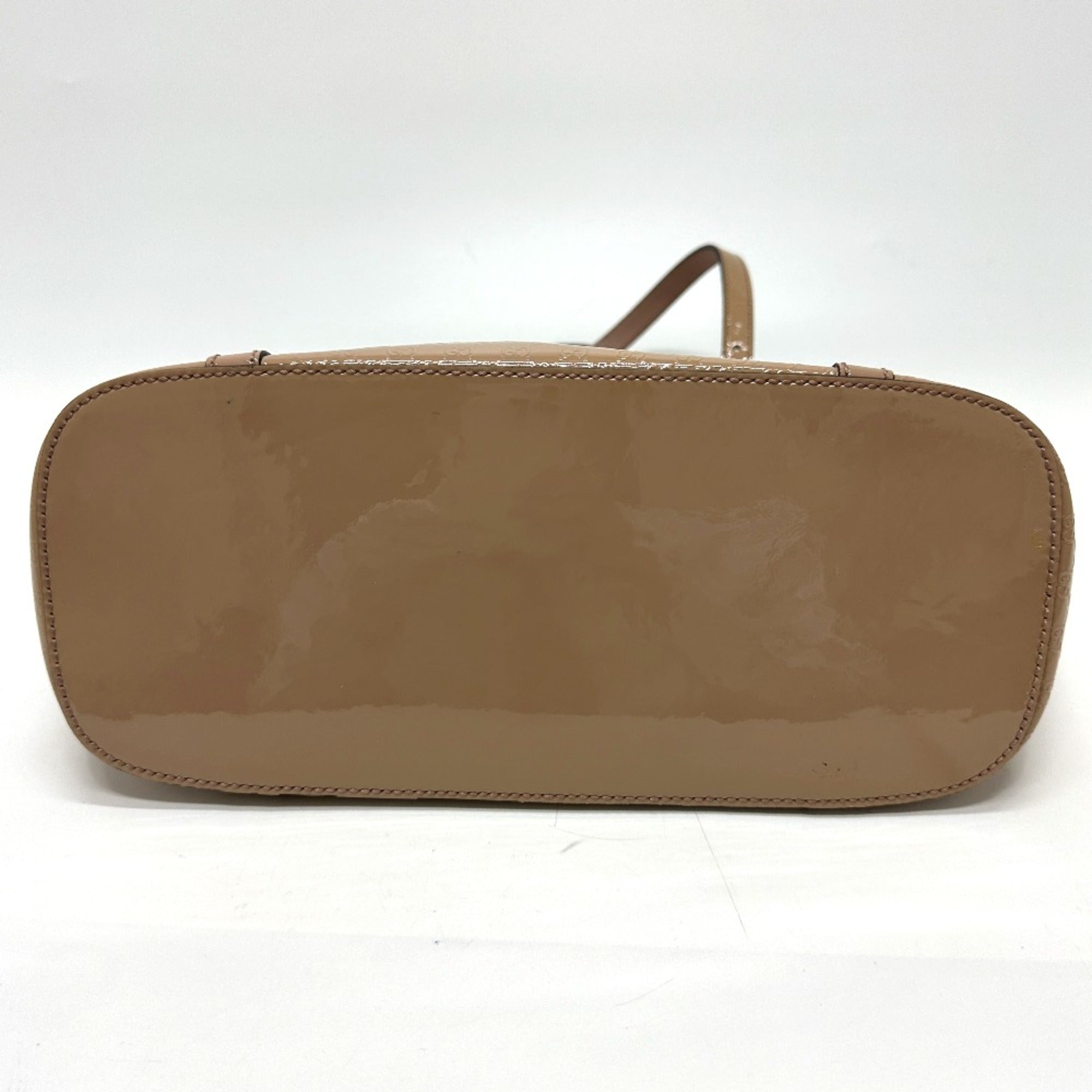 Gucci Beige Patent Leather Tote Bag (Pre-Owned)