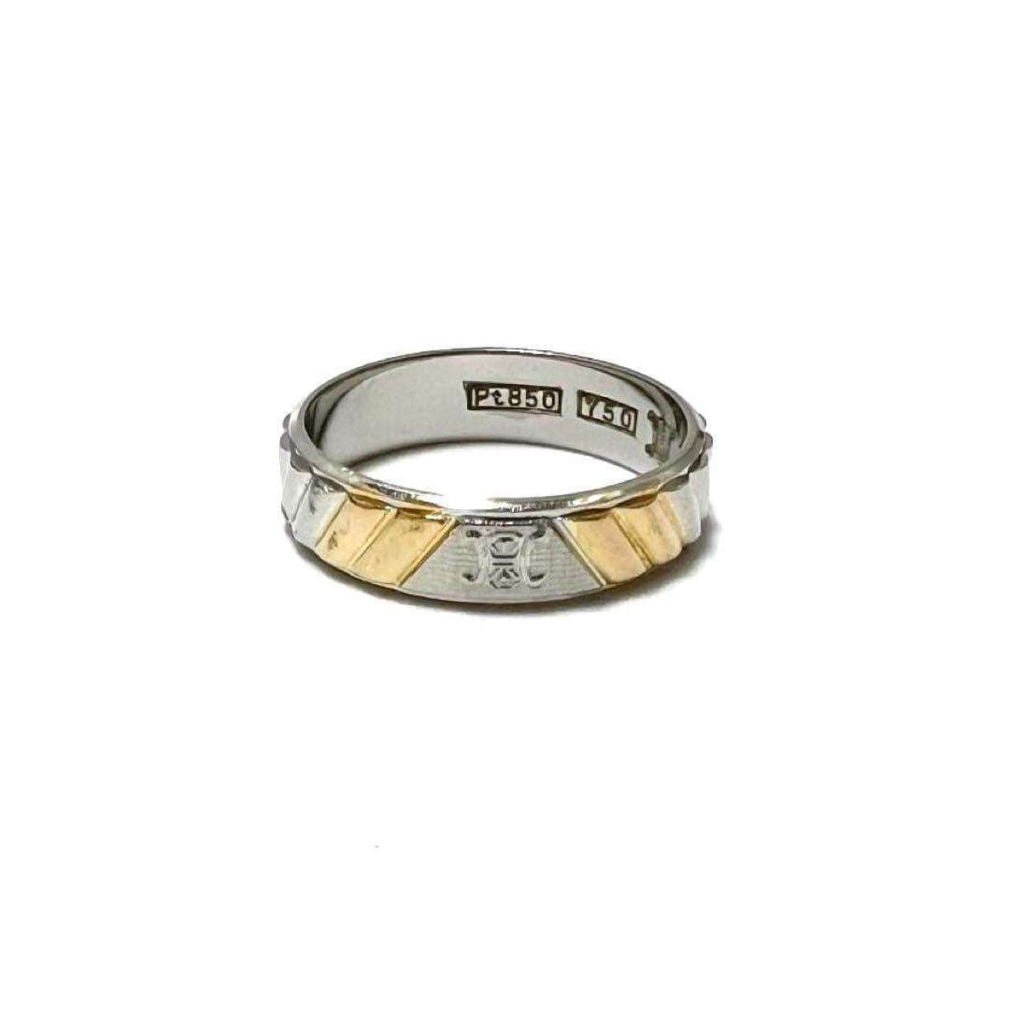 Celine Yellow Gold (18K) Platinum 850 Band Ring (Pre-Owned)