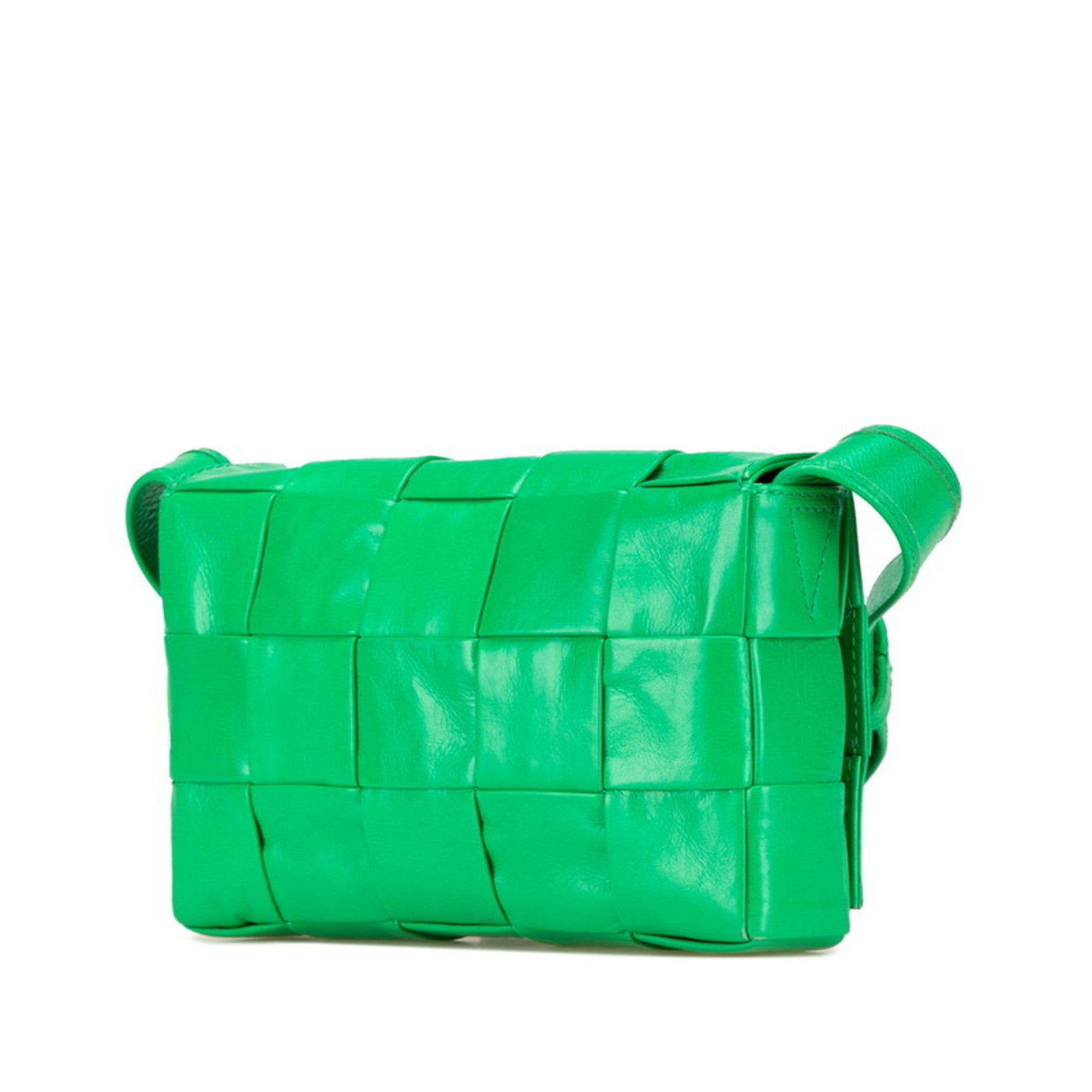 Bottega Veneta Green Leather Shoulder Bag Sling Bag (Pre-Owned)
