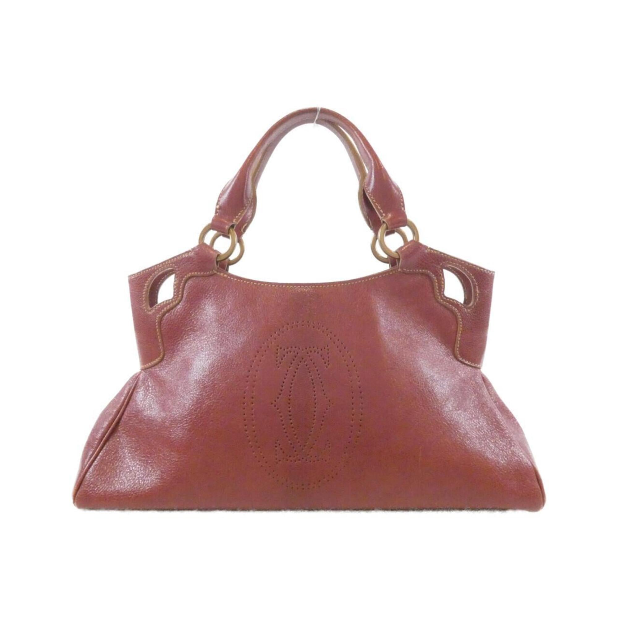 Cartier Rose Pink Leather Handbag (Pre-Owned)