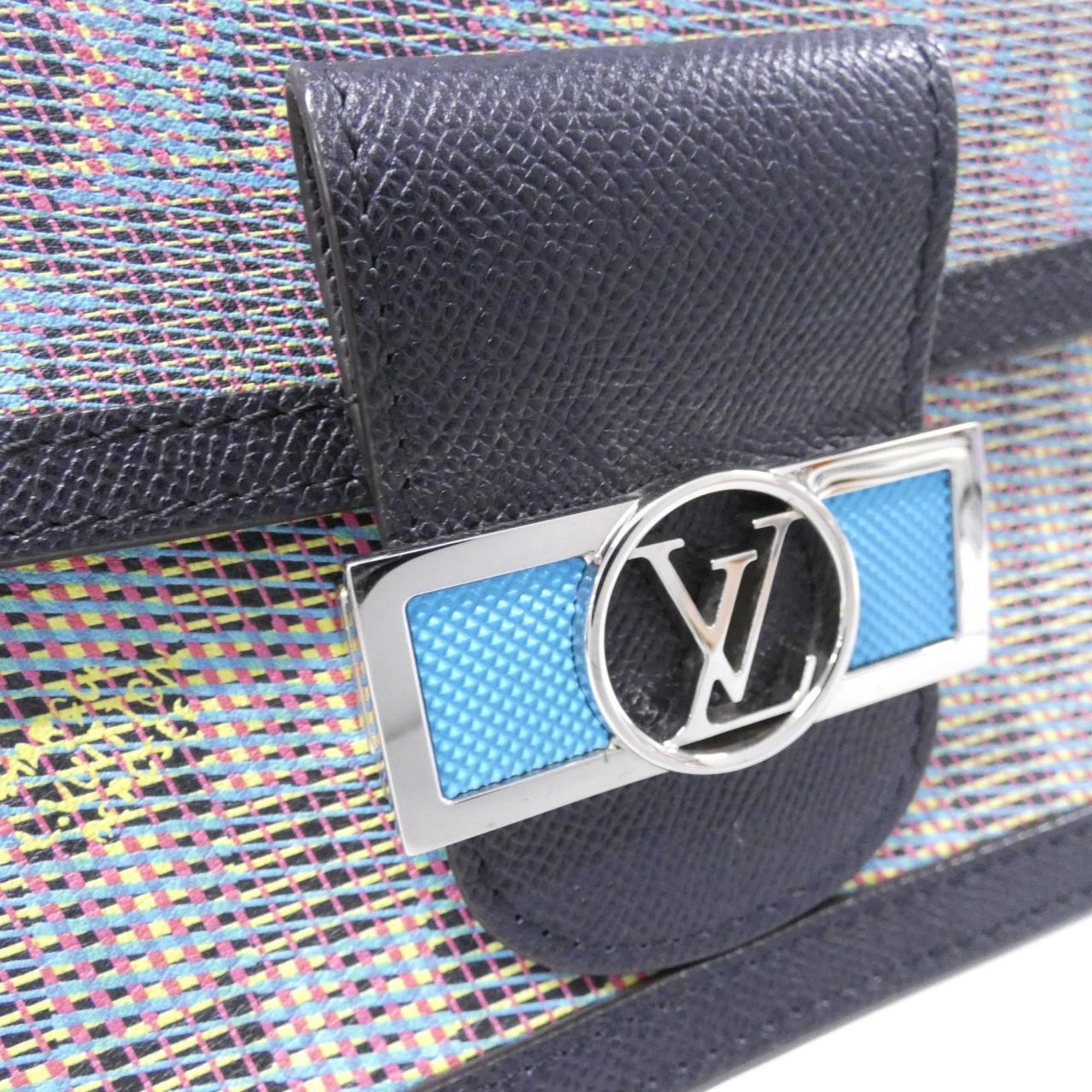 Louis Vuitton Blue Leather Shoulder Bag (Pre-Owned)