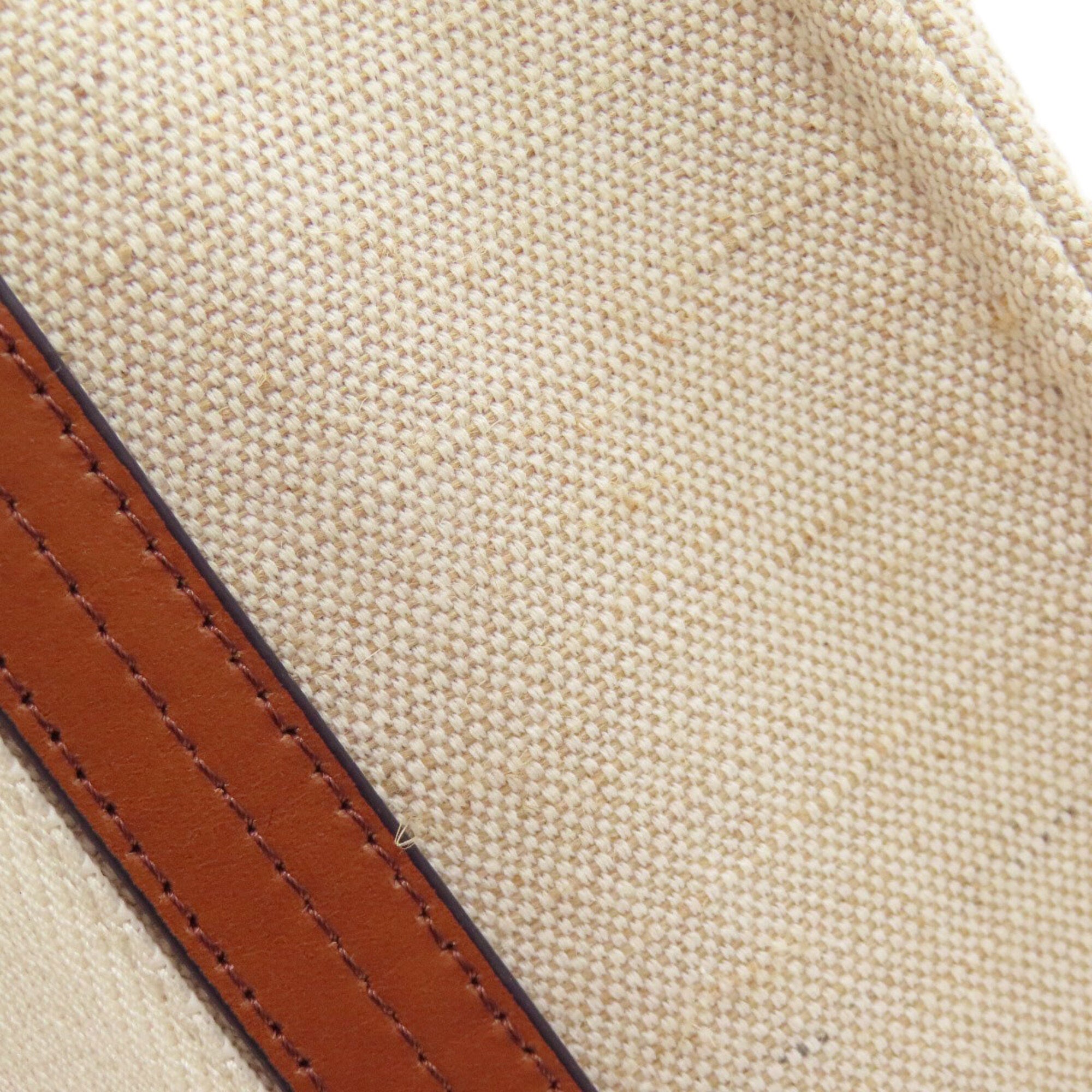 Chloé Beige Brown Canvas Tote Bag (Pre-Owned)