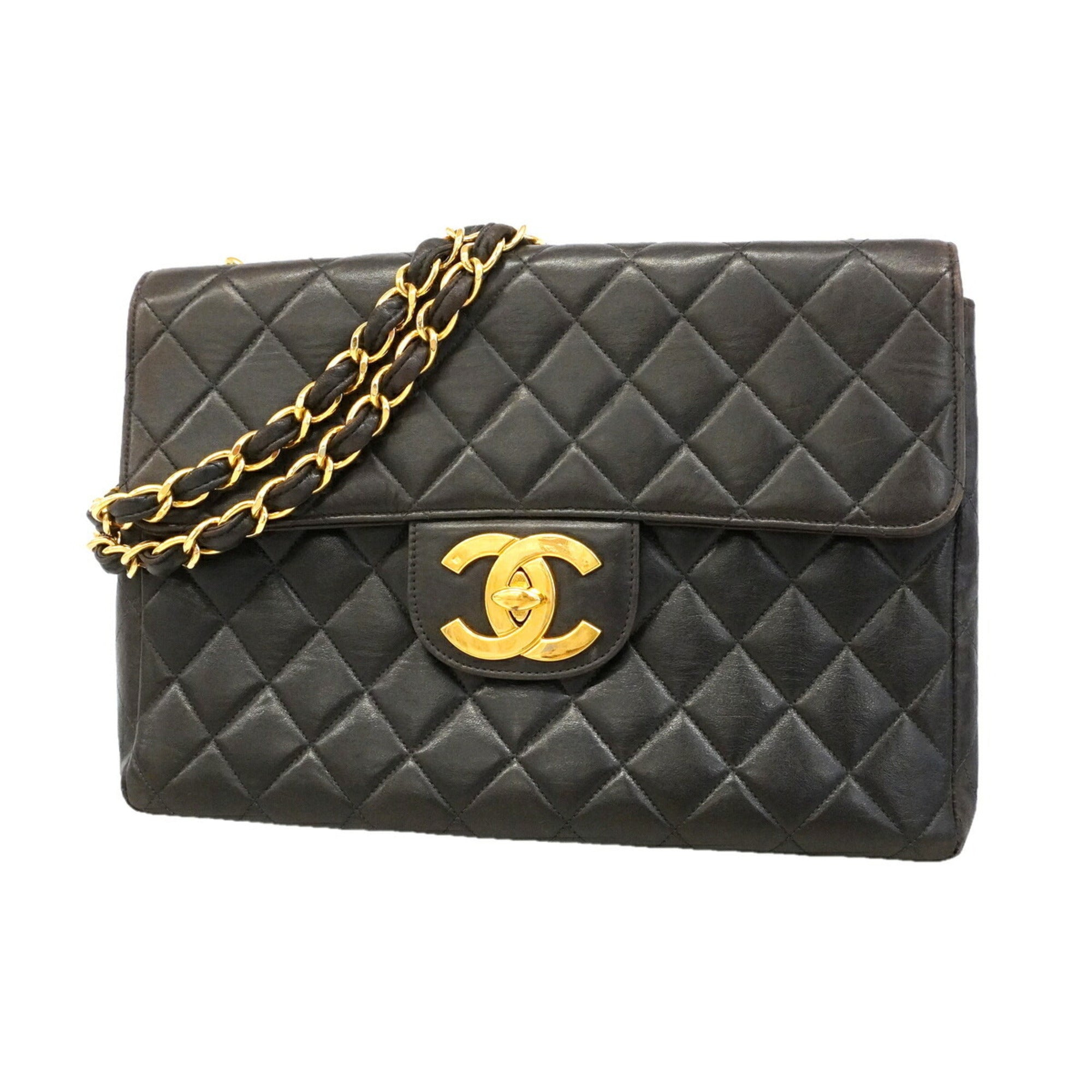 Chanel Black Leather Shoulder Bag (Pre-Owned)