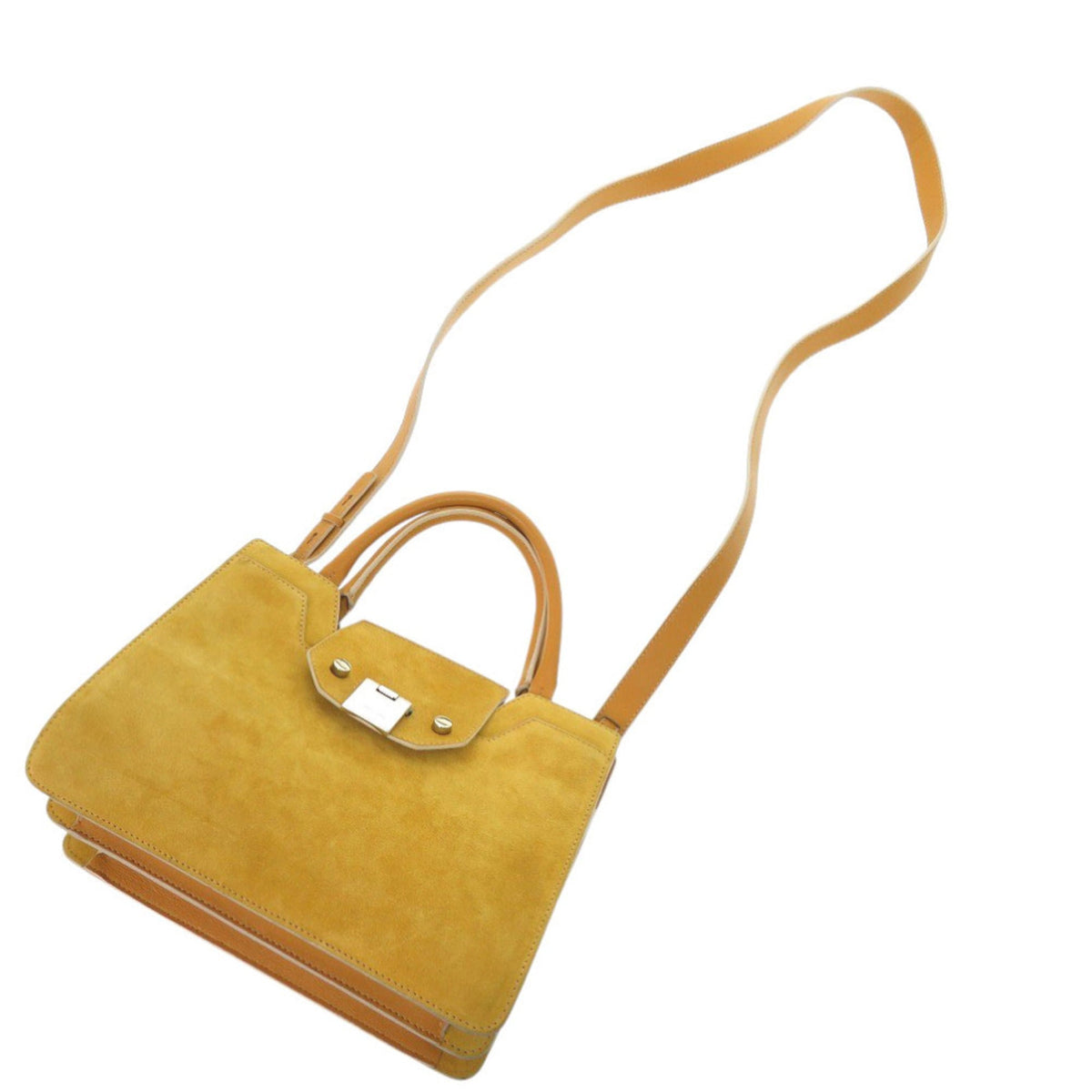 Jimmy Choo Yellow Suede Handbag Shoulder Bag (Pre-Owned)