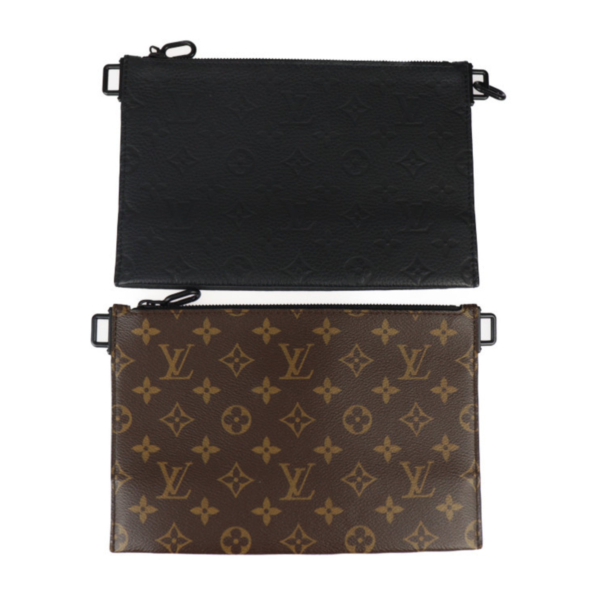 Louis Vuitton Black Brown Monogram Monogram Monogram Empreinte Clutch Bag Pouch Shoulder Bag (Pre-Owned)