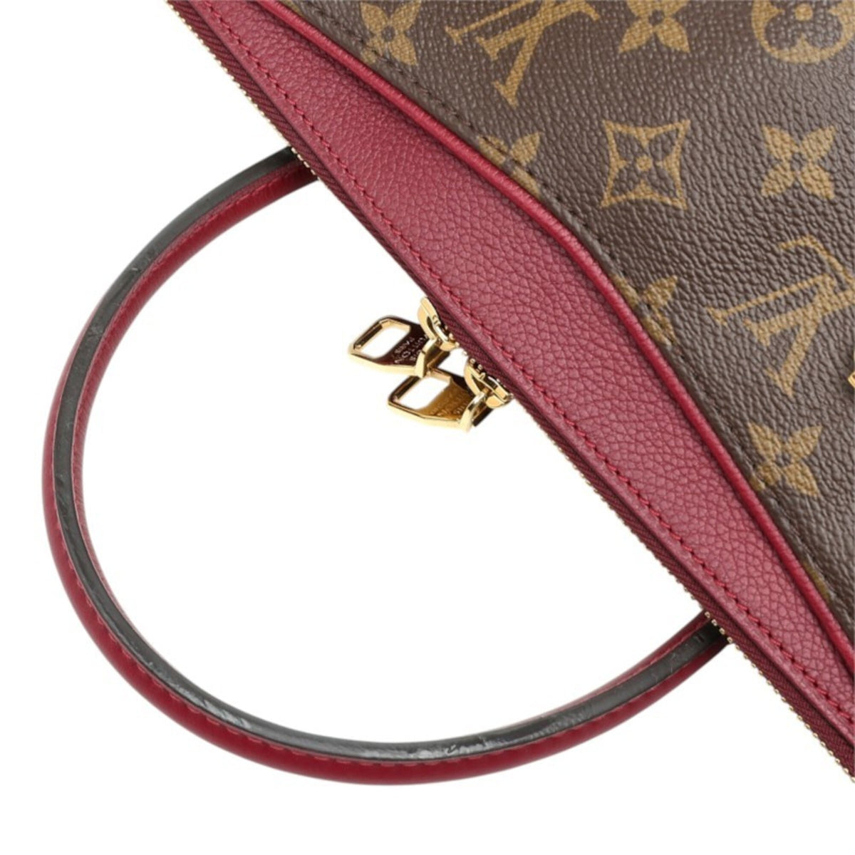 Louis Vuitton Brown Purple Raisin Leather Handbag Shoulder Bag (Pre-Owned)