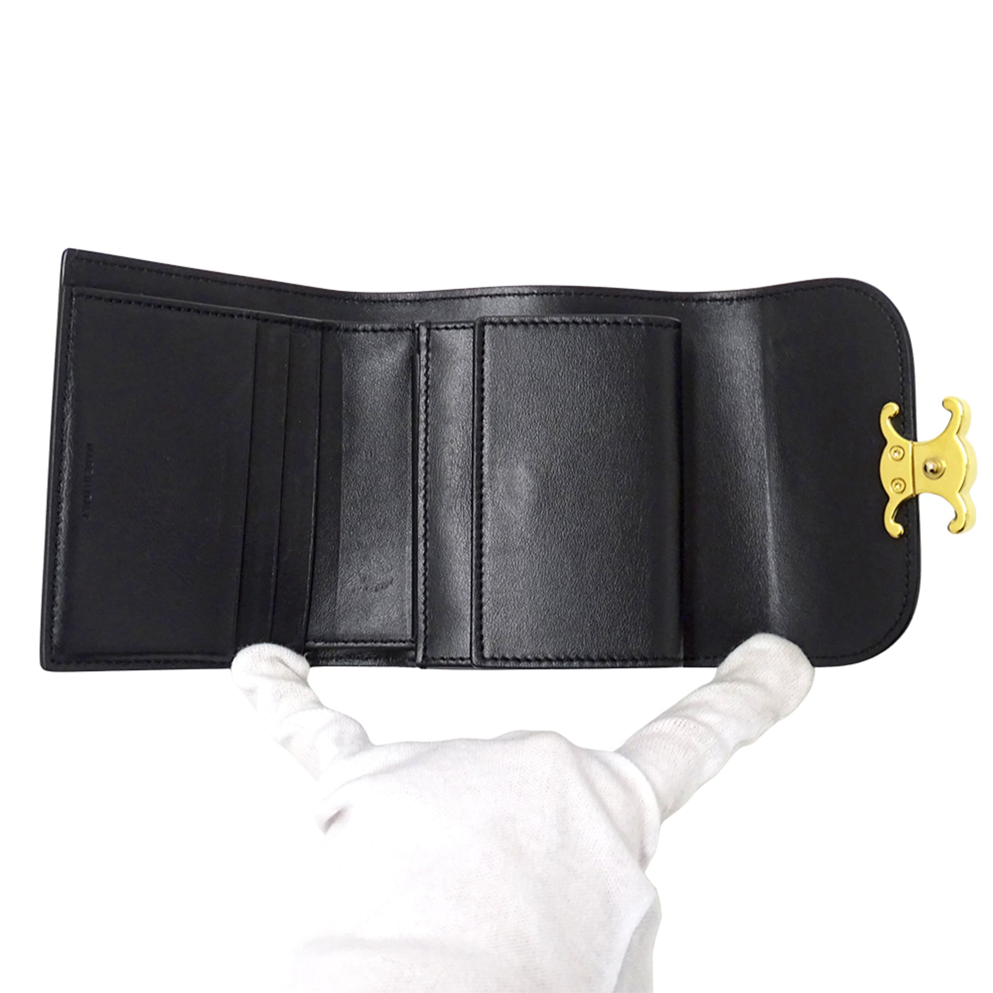 Celine Black Leather Wallet (Bi-Fold) (Pre-Owned)