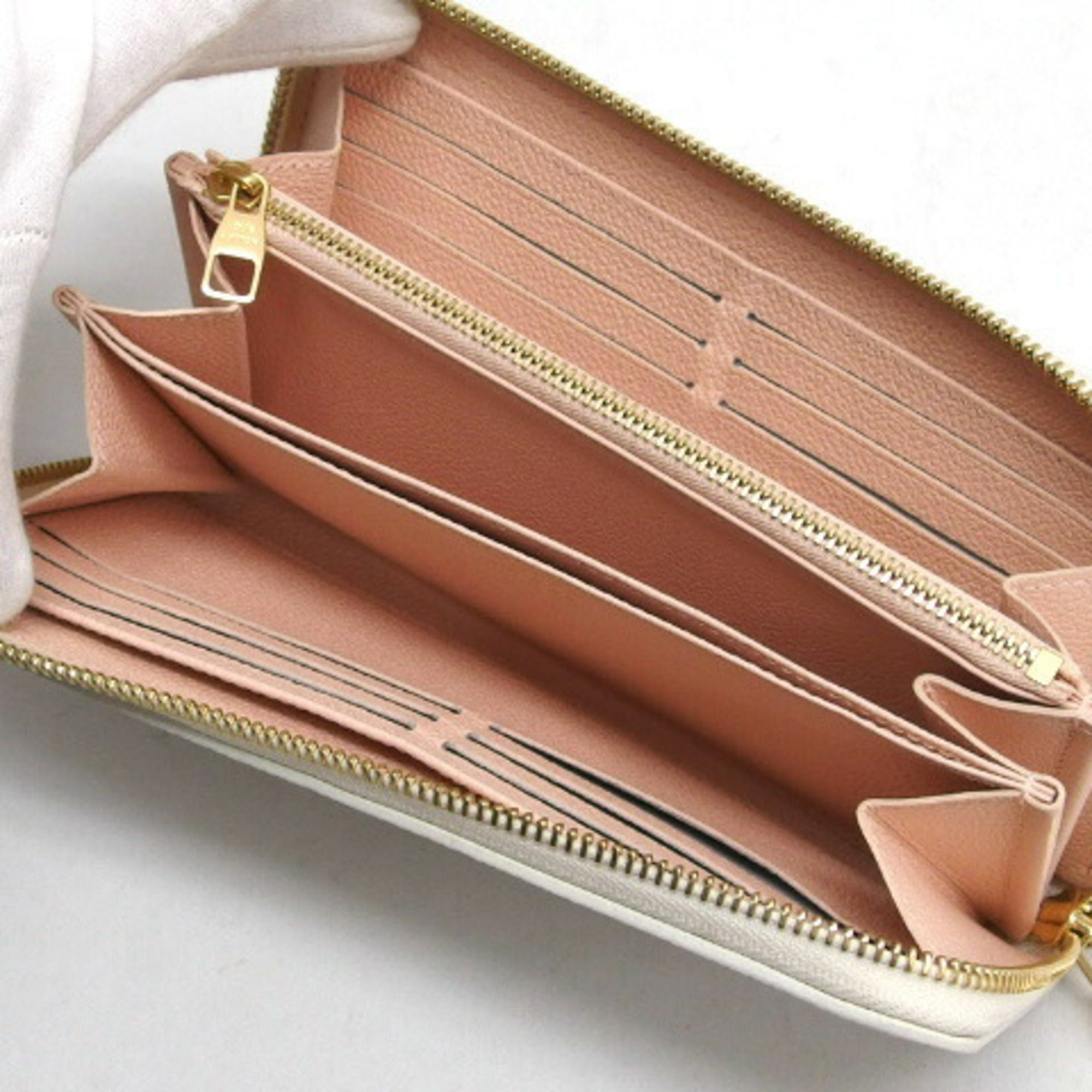 Louis Vuitton Monogram Empreinte Light Pink White Monogram Empreinte Long Wallet (Bi-Fold) (Pre-Owned)
