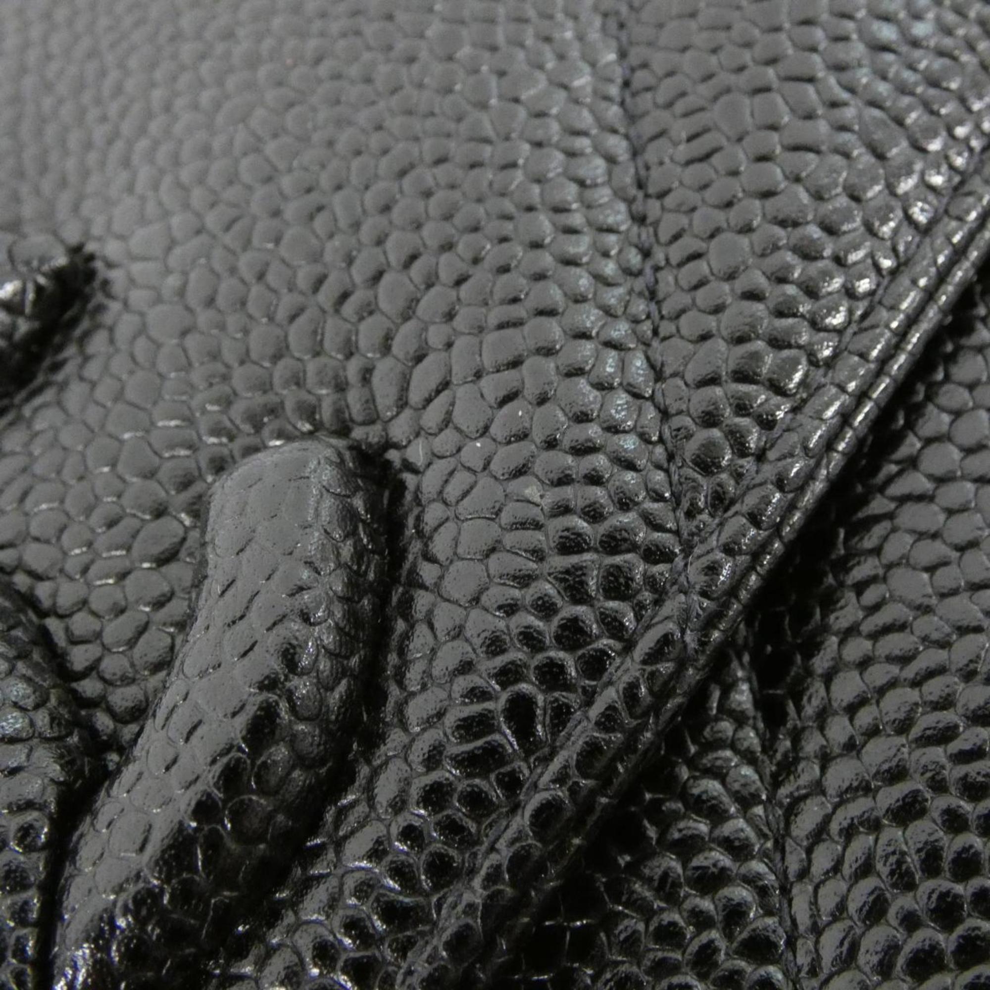 Chanel Black Grained Calfskin Shoulder Bag (Pre-Owned)