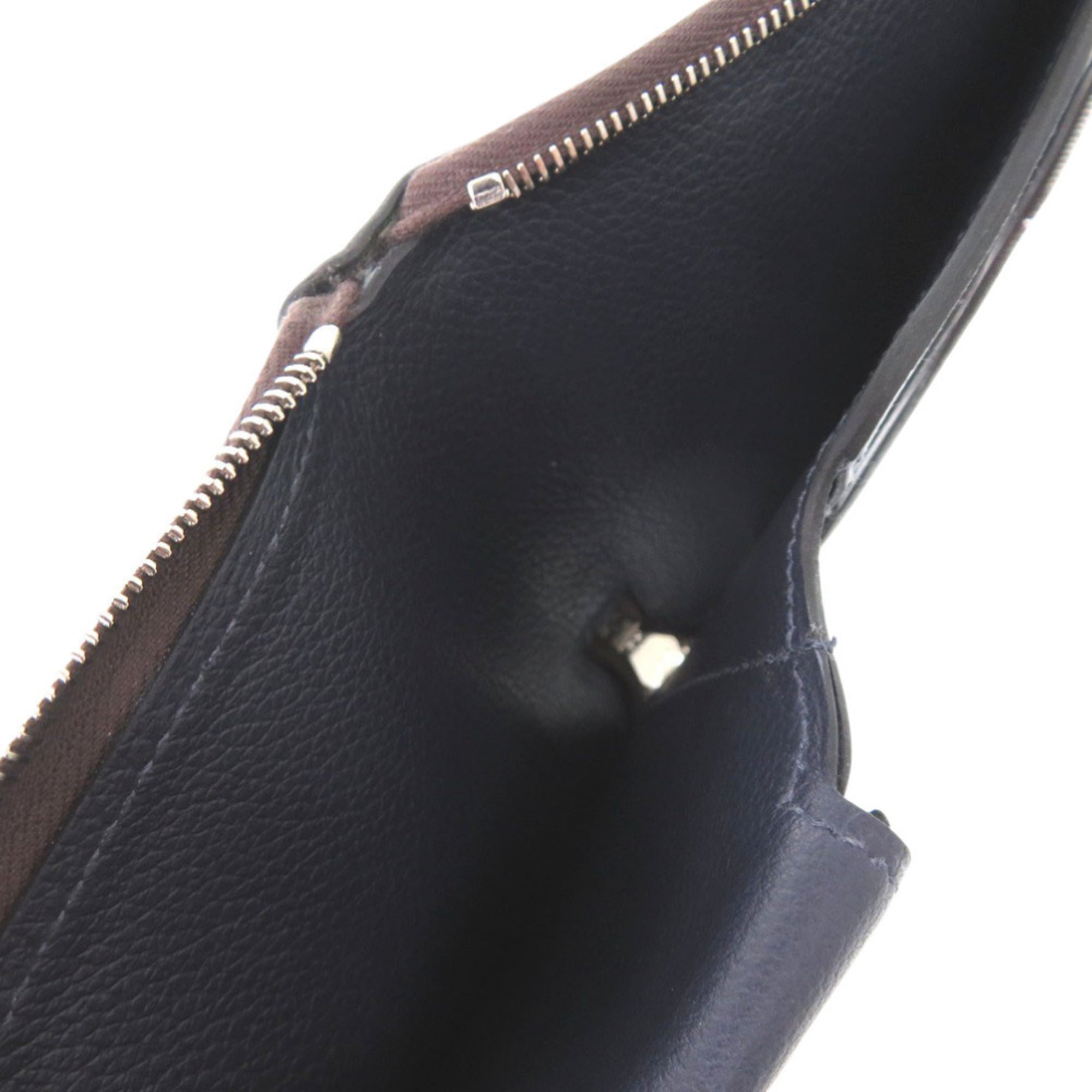 Hermes Blue Nuit Bordeaux Wallet (Bi-Fold) (Pre-Owned)