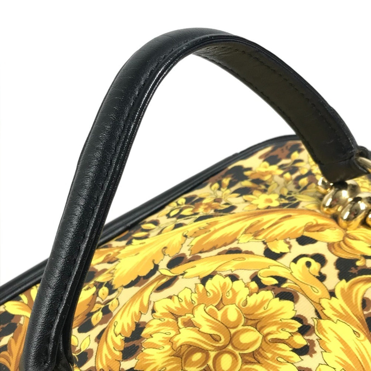 Versace Black Yellow Handbag Pouch (Pre-Owned)