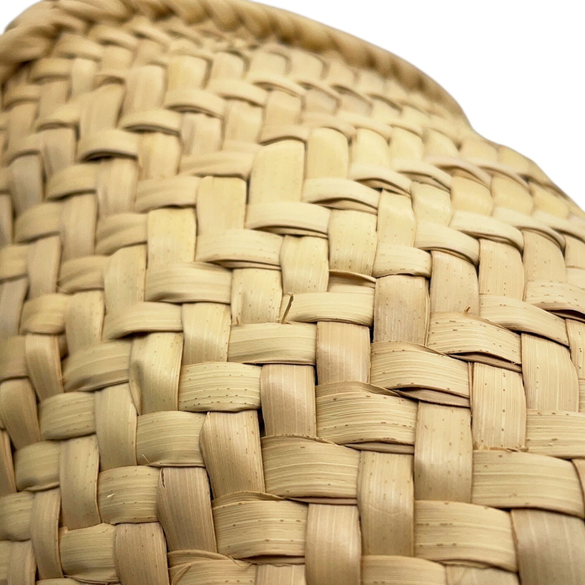 Loewe Brown Raffia Leather Basket Handbag (Pre-Owned)